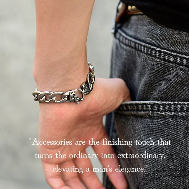 ブレスレット 喜平ブレスレット 百合の紋章 メンズ ステンレス