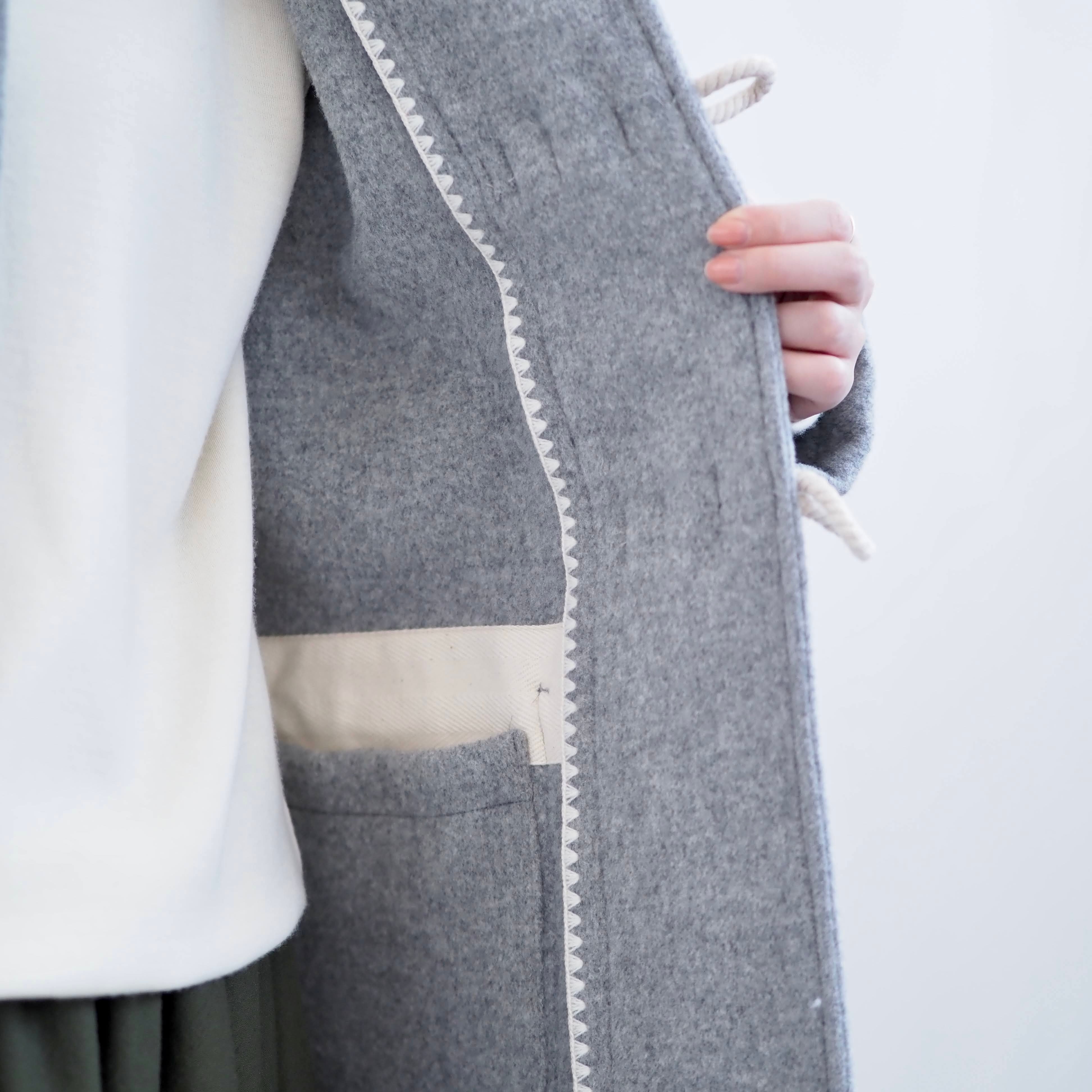 ハマグリコート0.7 グレー 尾州 ダッフルコート | blanket