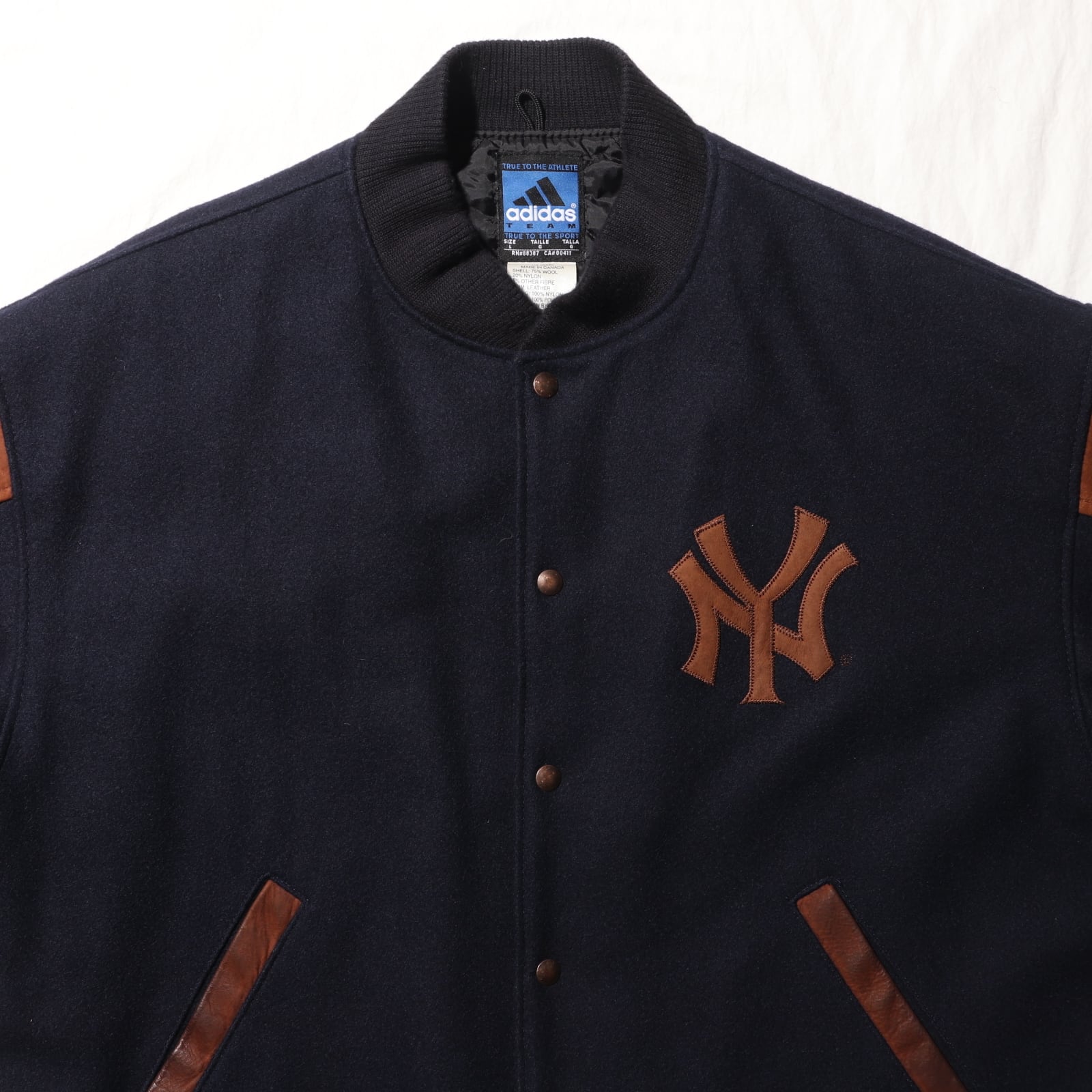 極美品 L Adidas Yankees スエードレザージャケット ヤンキース