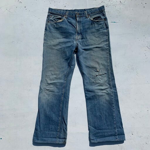 70's Levi's リーバイス 517 66前期 ブーツカットデニム 刻印2 バック