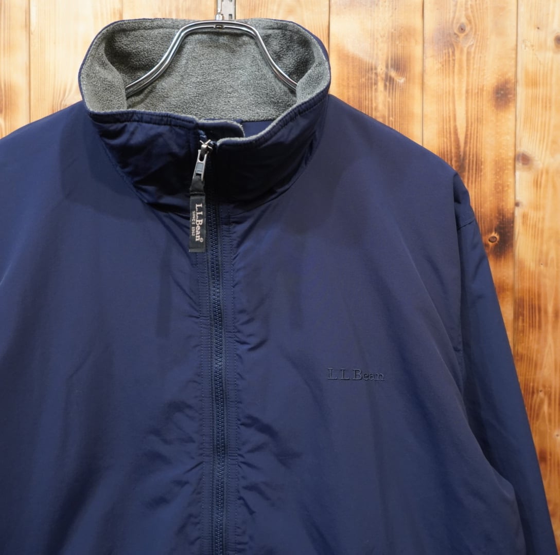 l.l.bean warm up jacket 紺 M/llbean エルエルビーン ウォームアップ