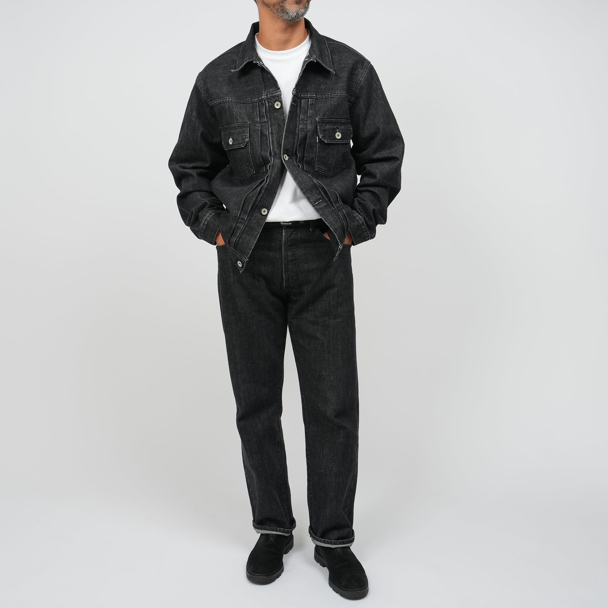 Japan Black Washed 2nd Type Heavy Oz Denim Jacket | OVY