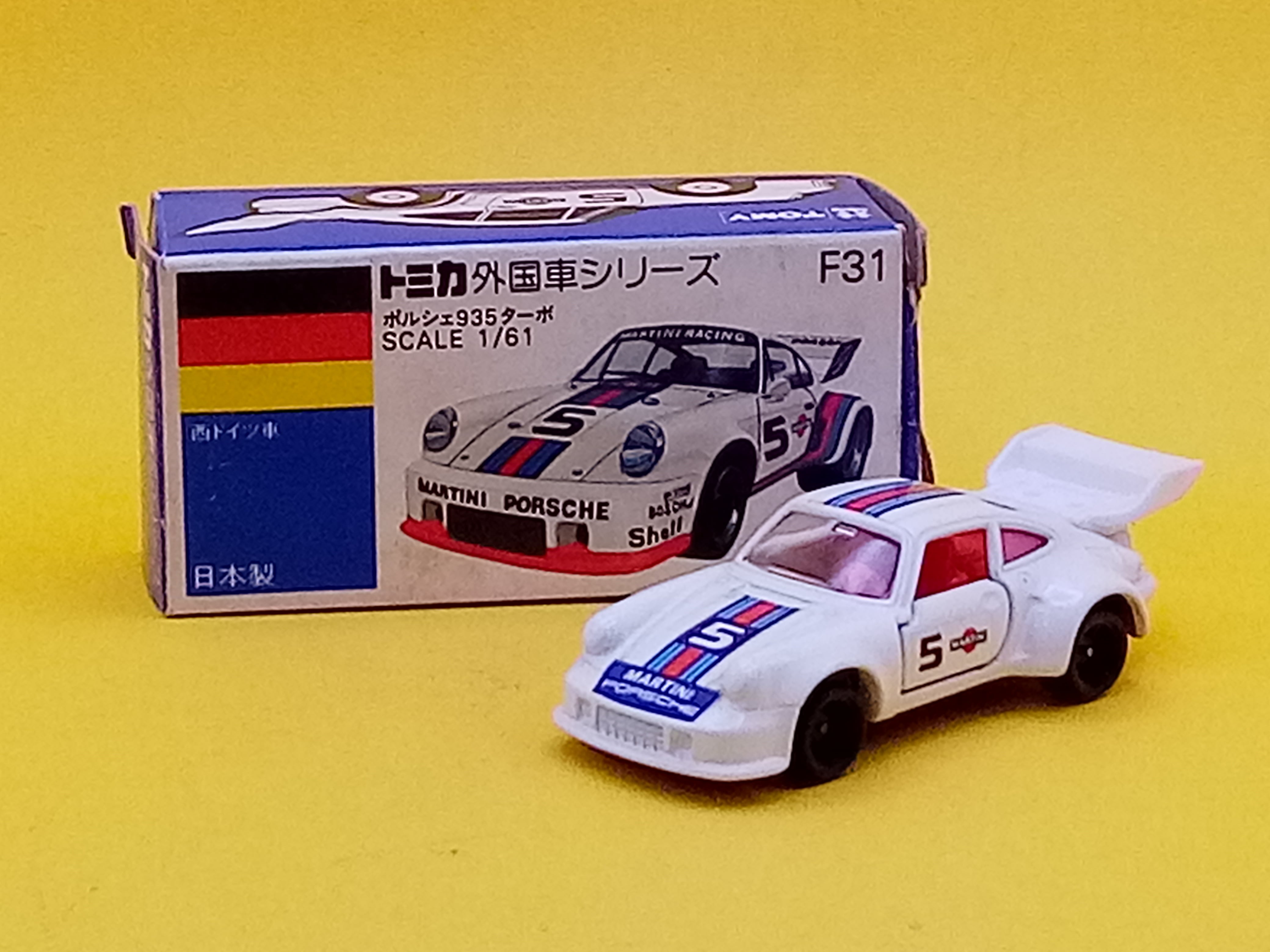 トミカ 外国車シリーズ F31 ポルシェ 935 ターボ 日本製/青箱