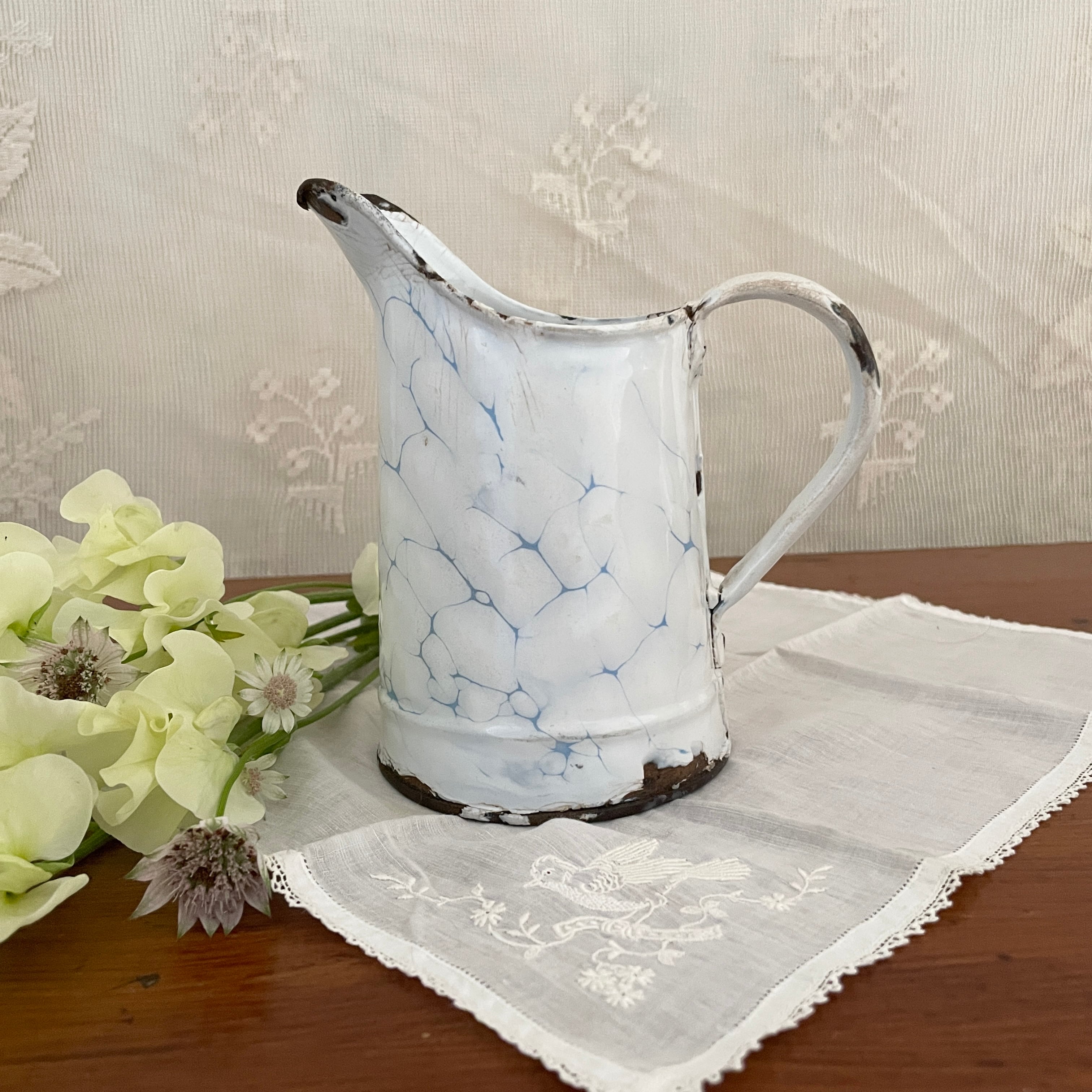 French Small Enamel Pitcher/フランスヴィンテージの小さな