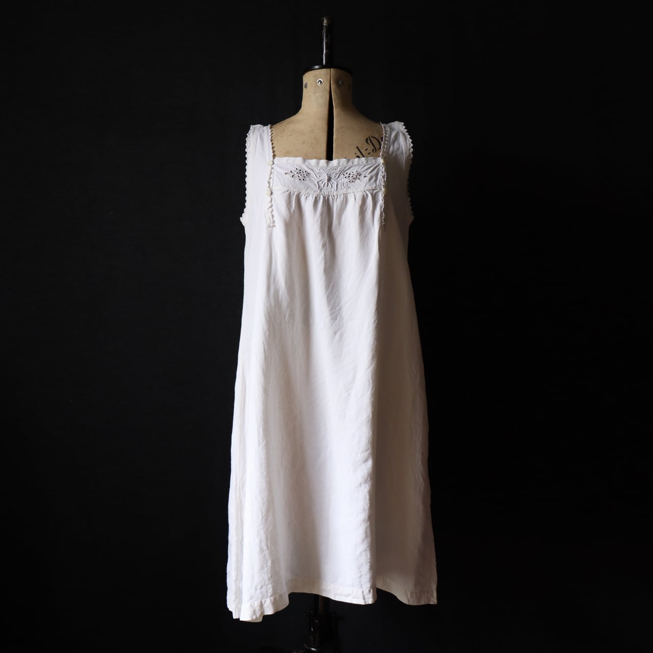 france antique linen dress / nighty アンティークリネンワンピース