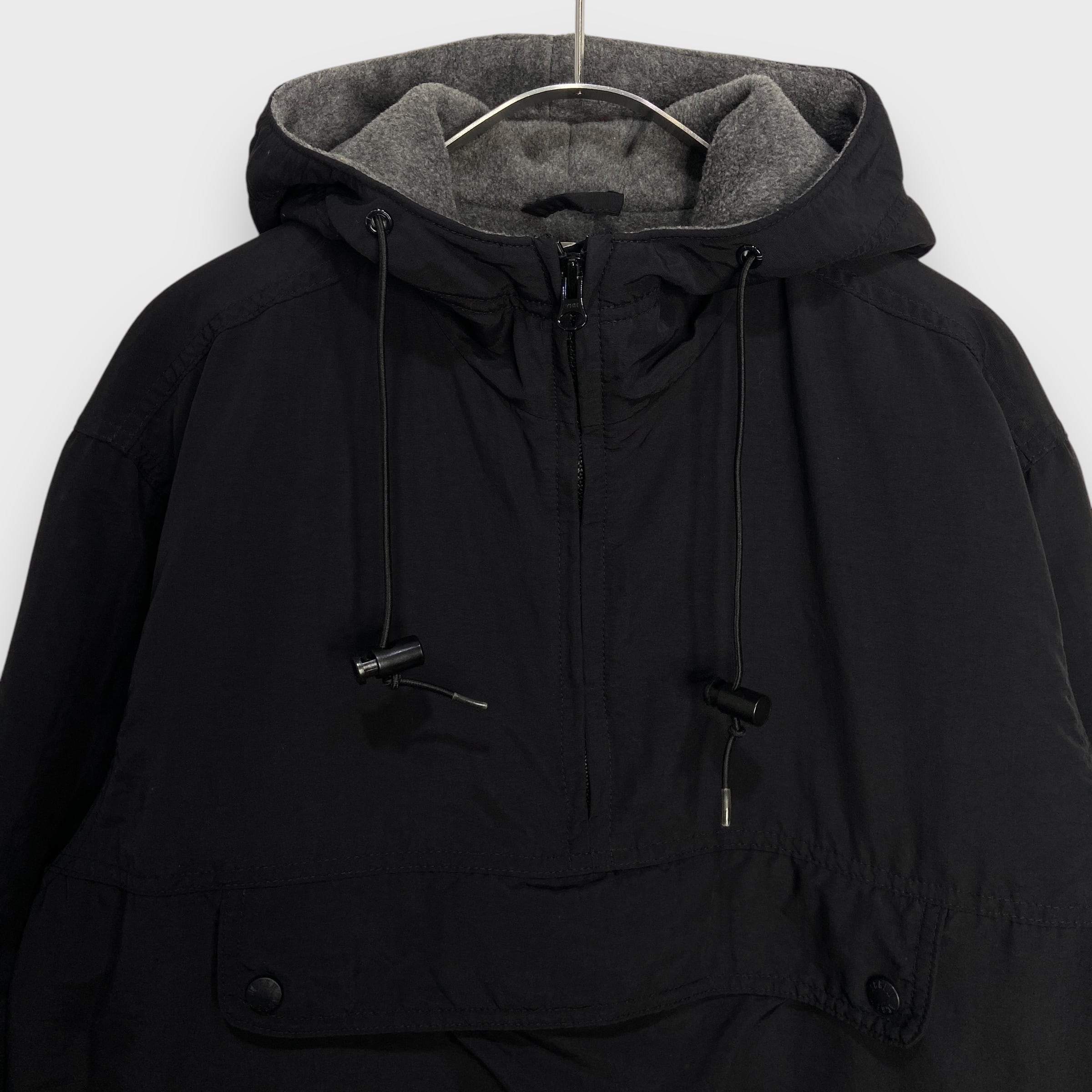 90s J.CREW ジェイクルー アノラックパーカー ナイロン ブラック XS