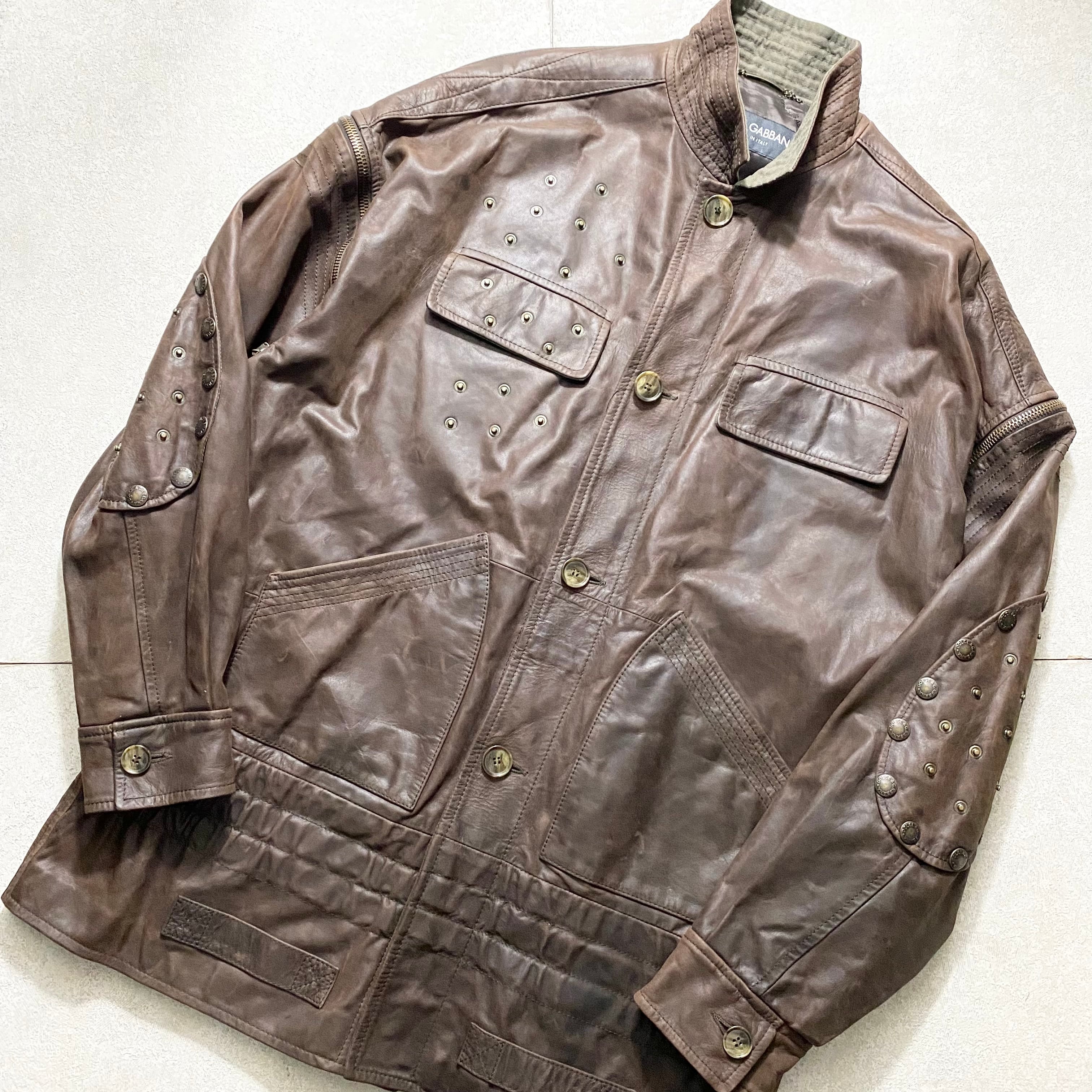 archive 2003AW DOLCE&GABBANA goat leather parachute coat | NOIR ONLINE