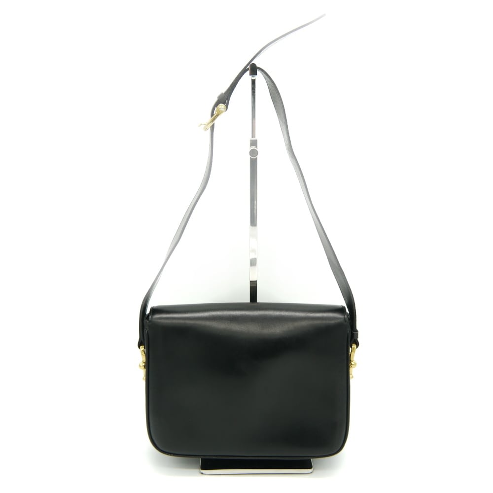 CELINE セリーヌ ホースビット レザー ショルダーバッグ ブラック