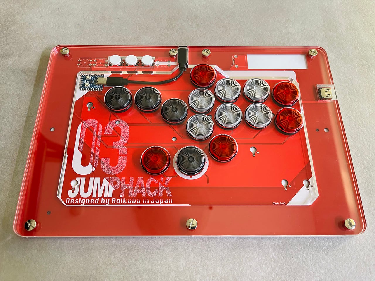 自作キット】JumpHack03第3世代プロトタイプ スト6向けレバーレス