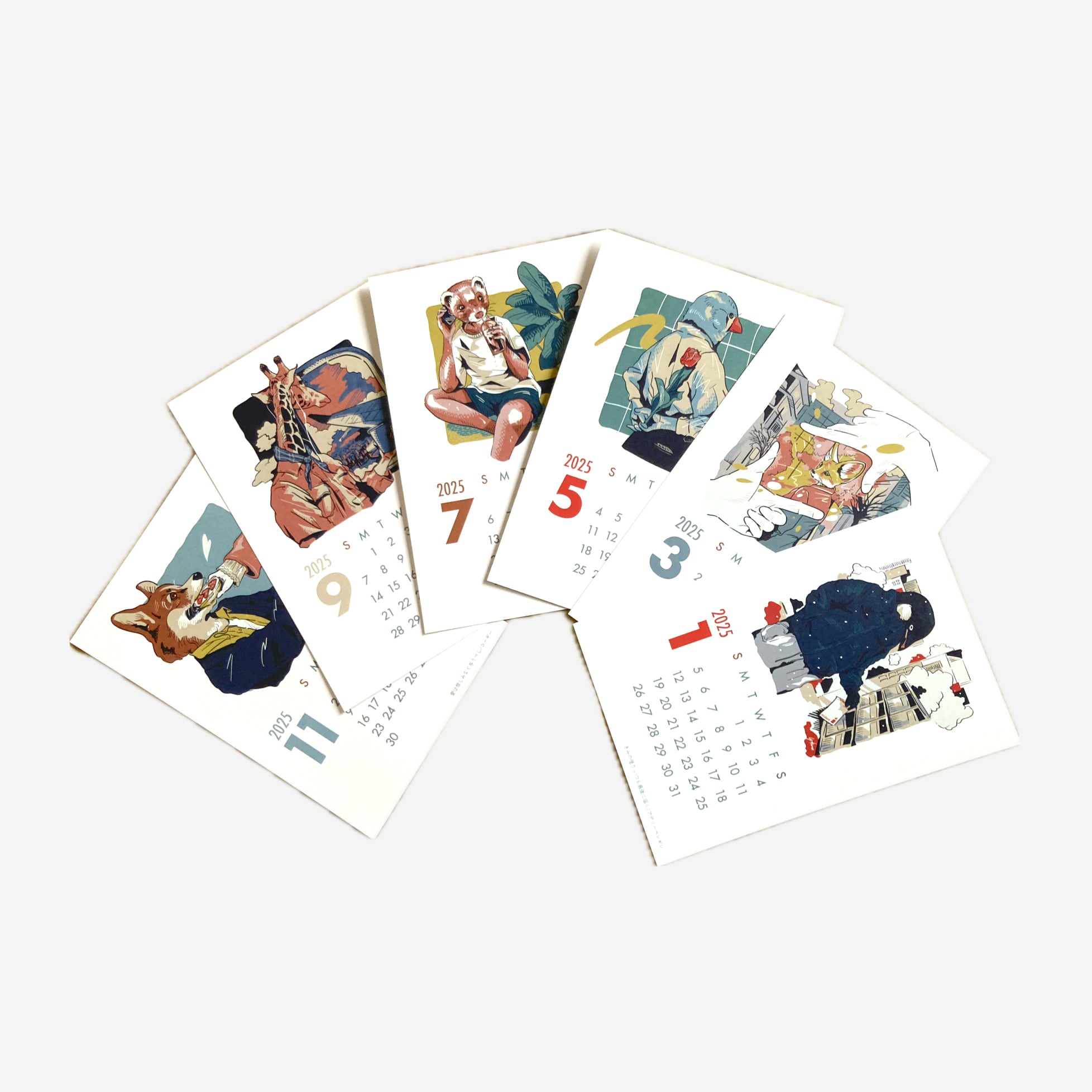 ポストカードカレンダー2025 | Atelier Fox - Yuki Kurosawa