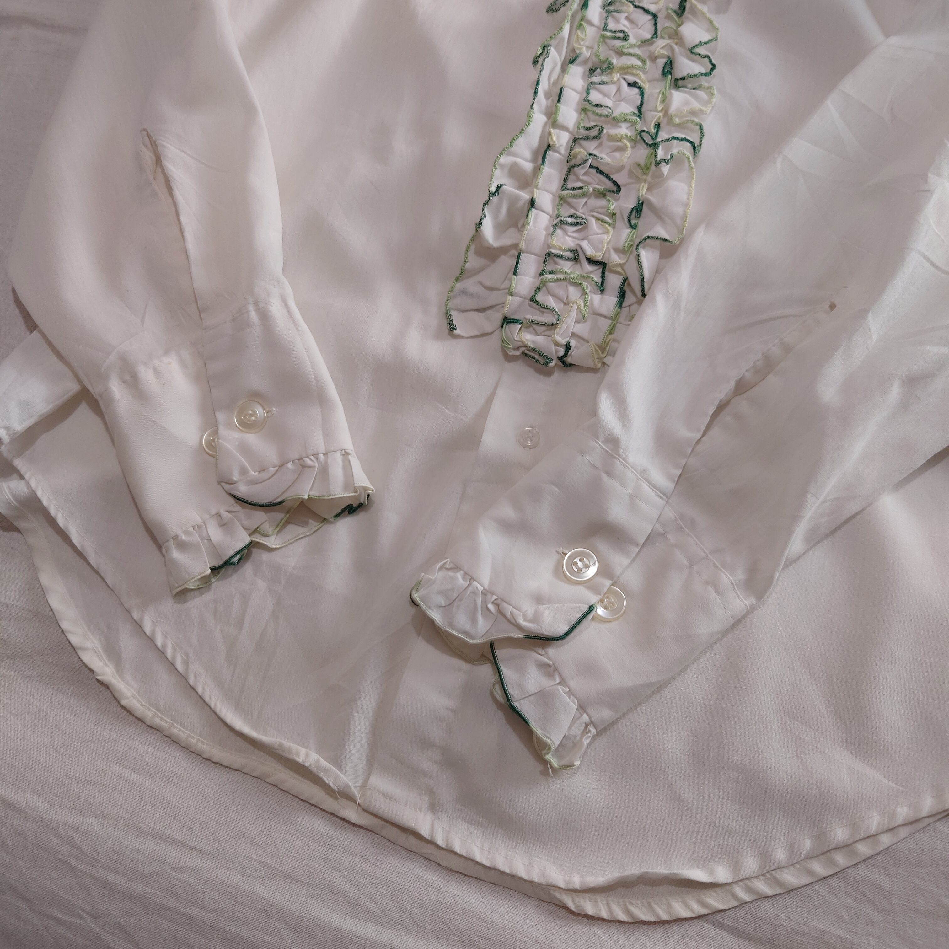 70s】after six フリルシャツ レトロ ヴィンテージシャツ 70年代