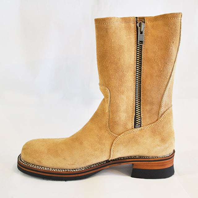 High Line】ZIP ENGINEER BOOTS HORWEEN CALICO SUEDE GR-KE318CS SAND