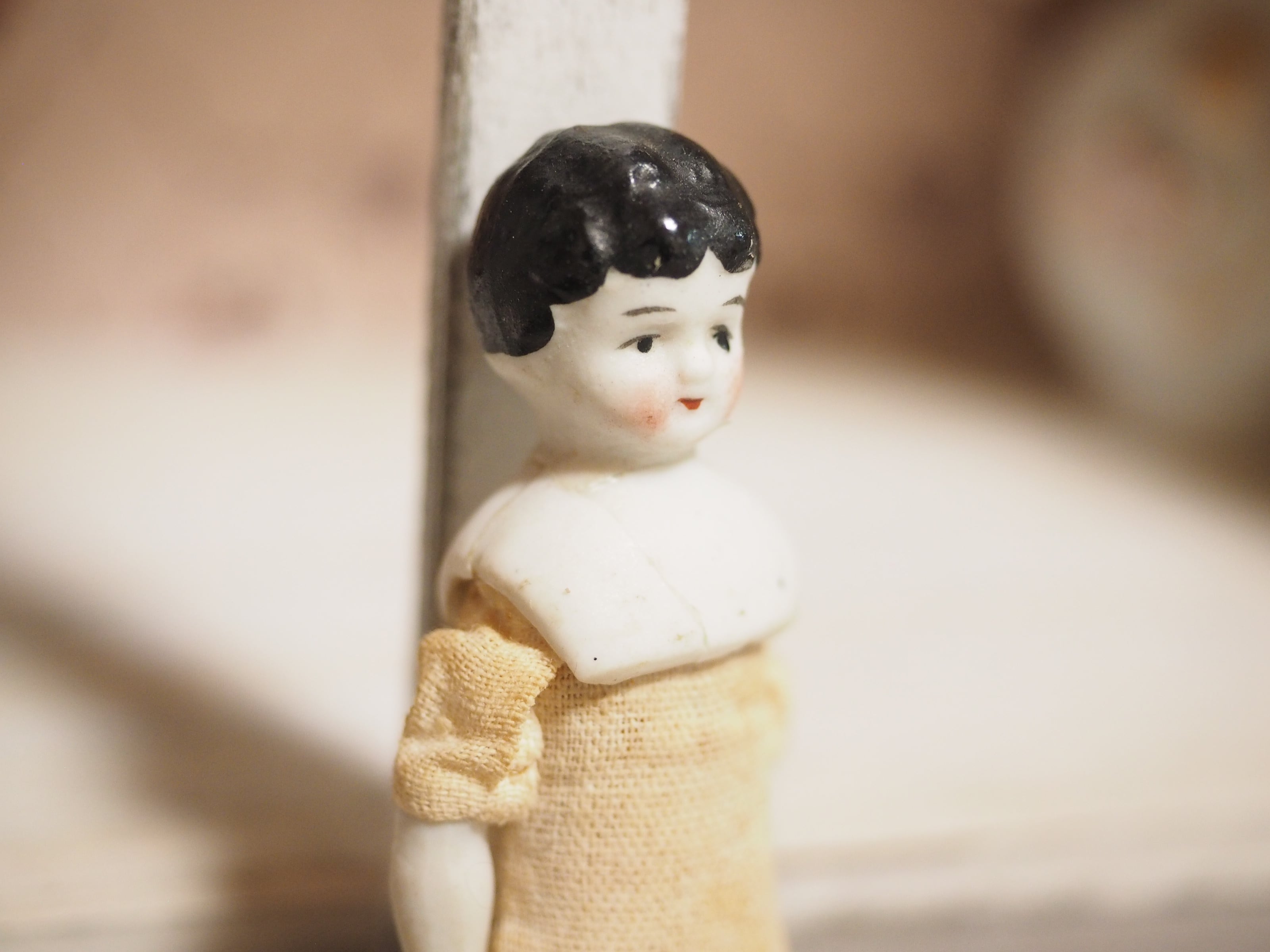 小さなチャイナヘッドドール ドイツ（割れ補修あり） | doll antiquus