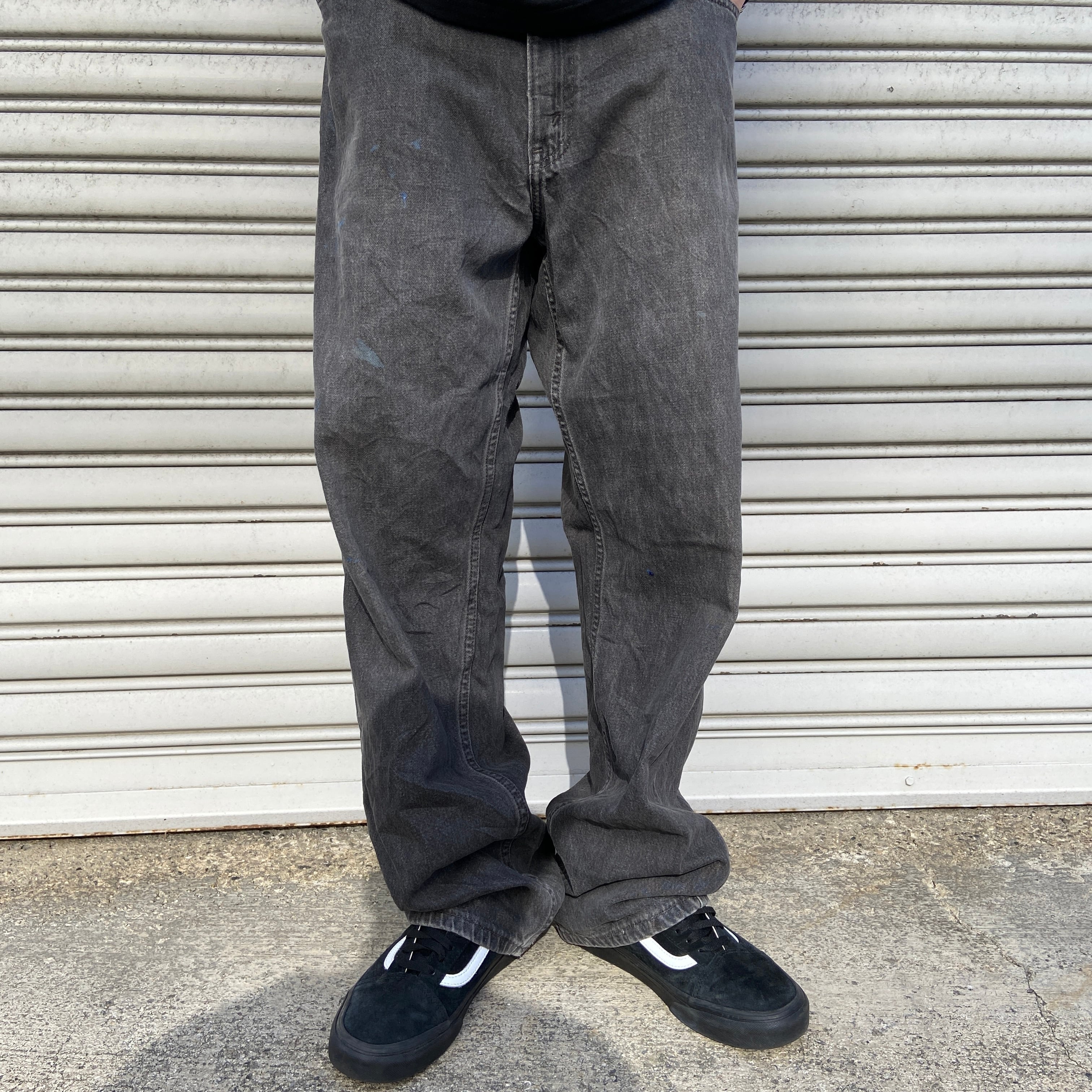 00s Levi's 569 ブラックデニムパンツ ストレート W33 メキシコ | 古着