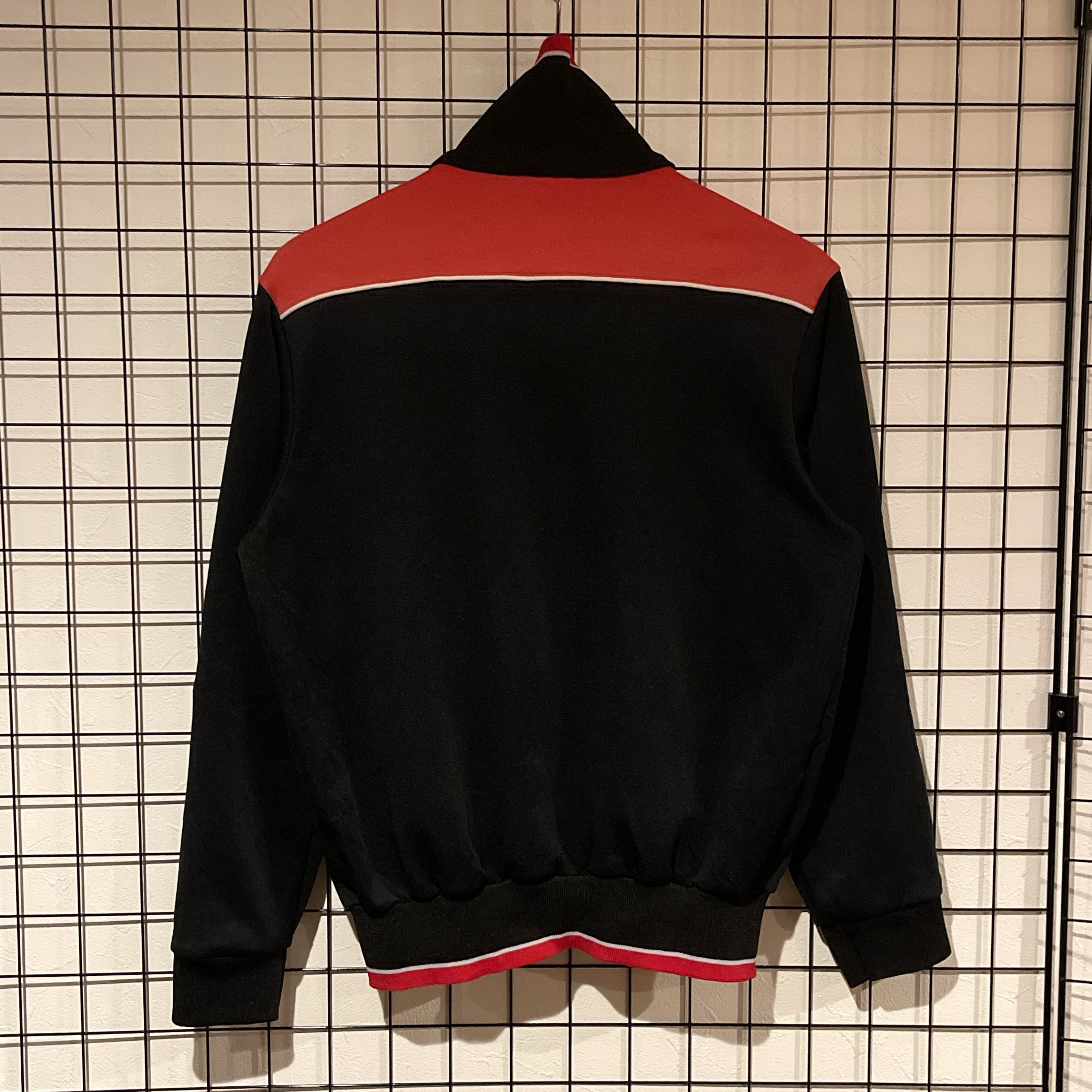70s adidas アディダストラックジャケット D222 ブラック×レッド