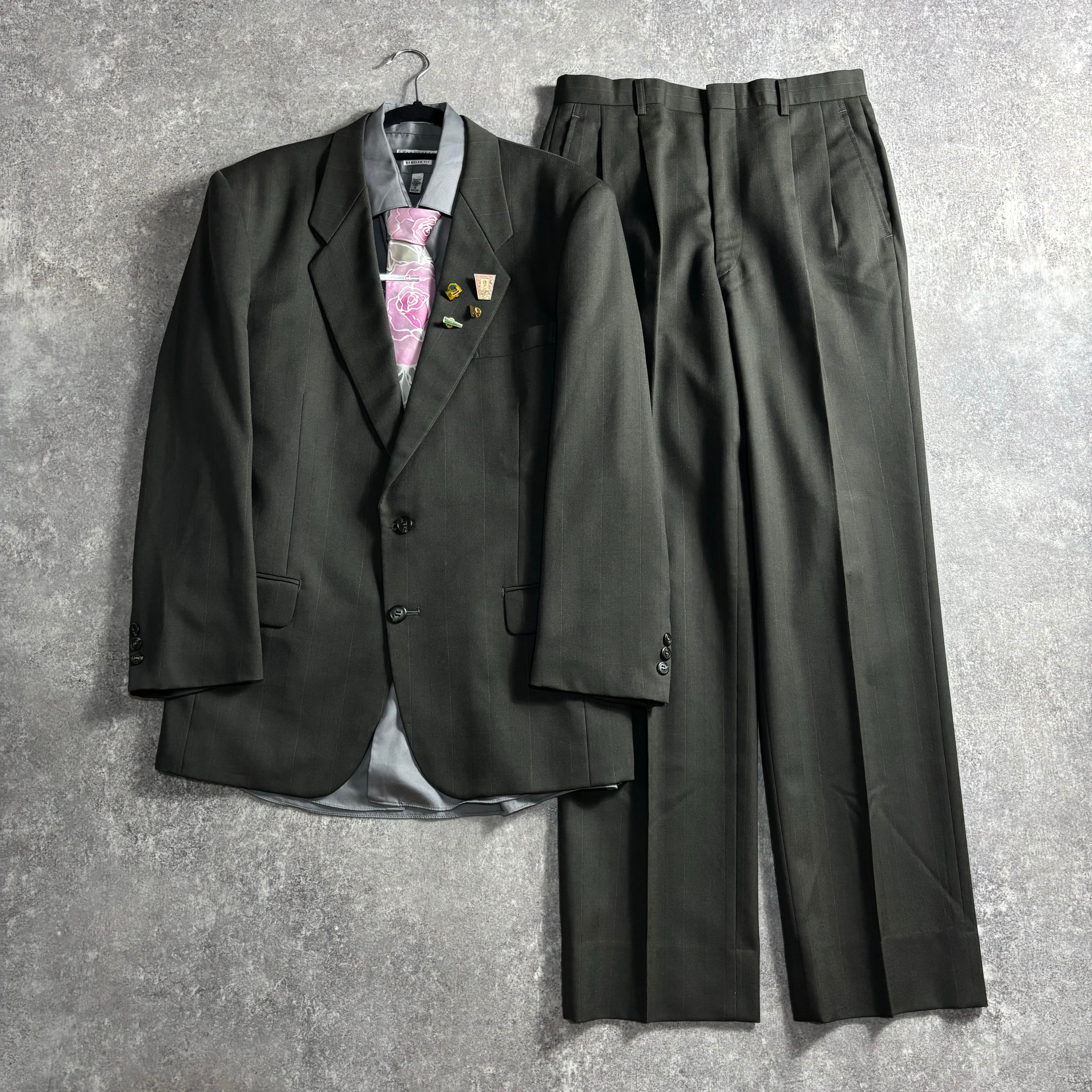90s vintage レトロセットアップ スーツ ピンズ No.33 成人式