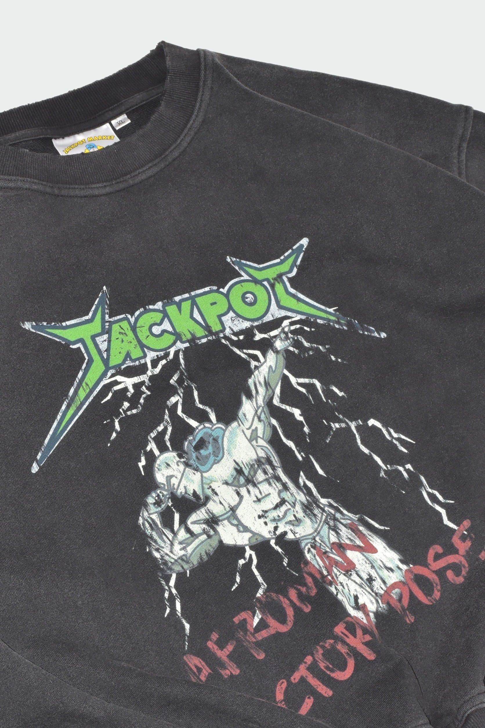 ヴィンテージグラフィックトレーナー ブラック | JACKPOT MARKET