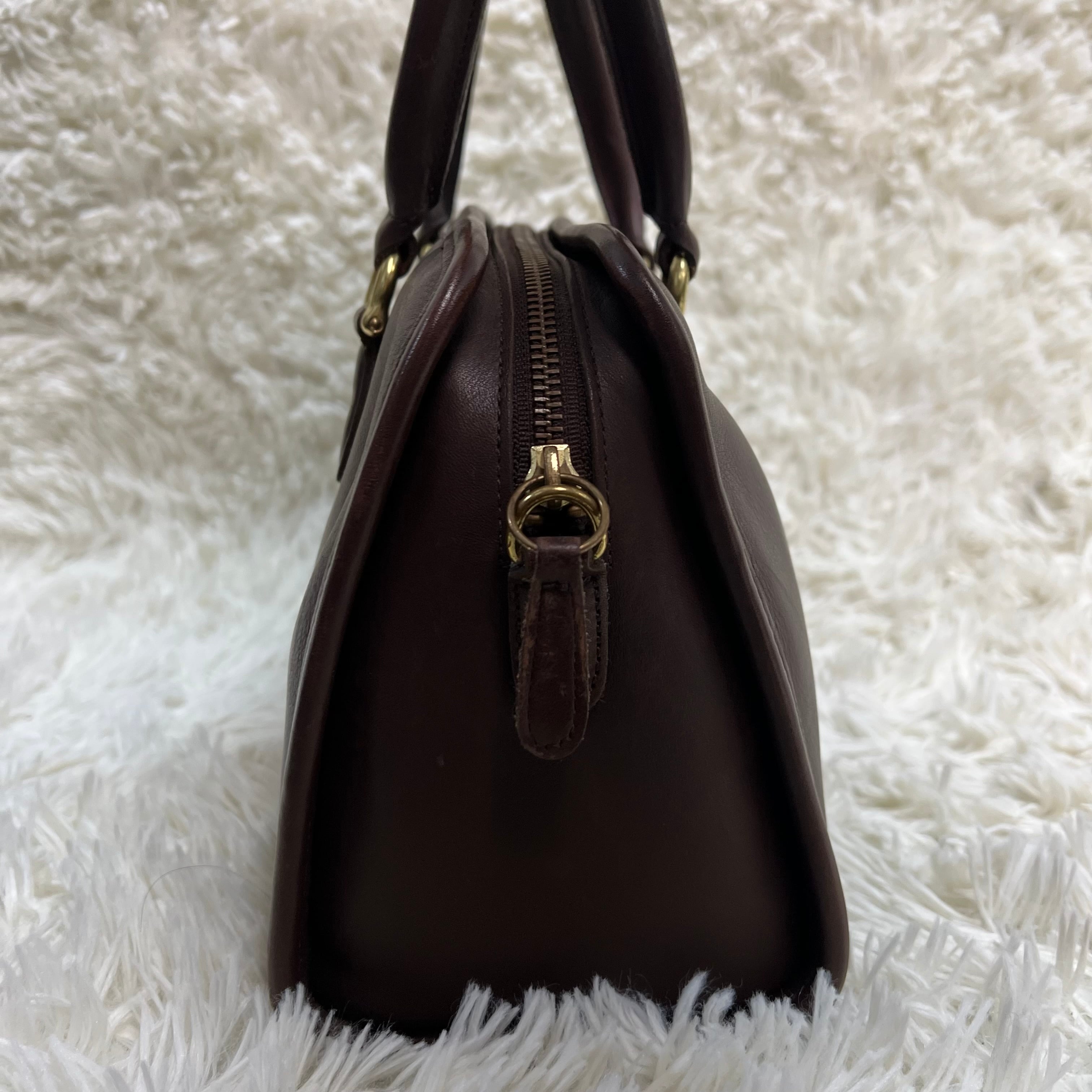 OLD COACH ミニボストンバッグ ブラウン 極美品 茶 オールドコーチ