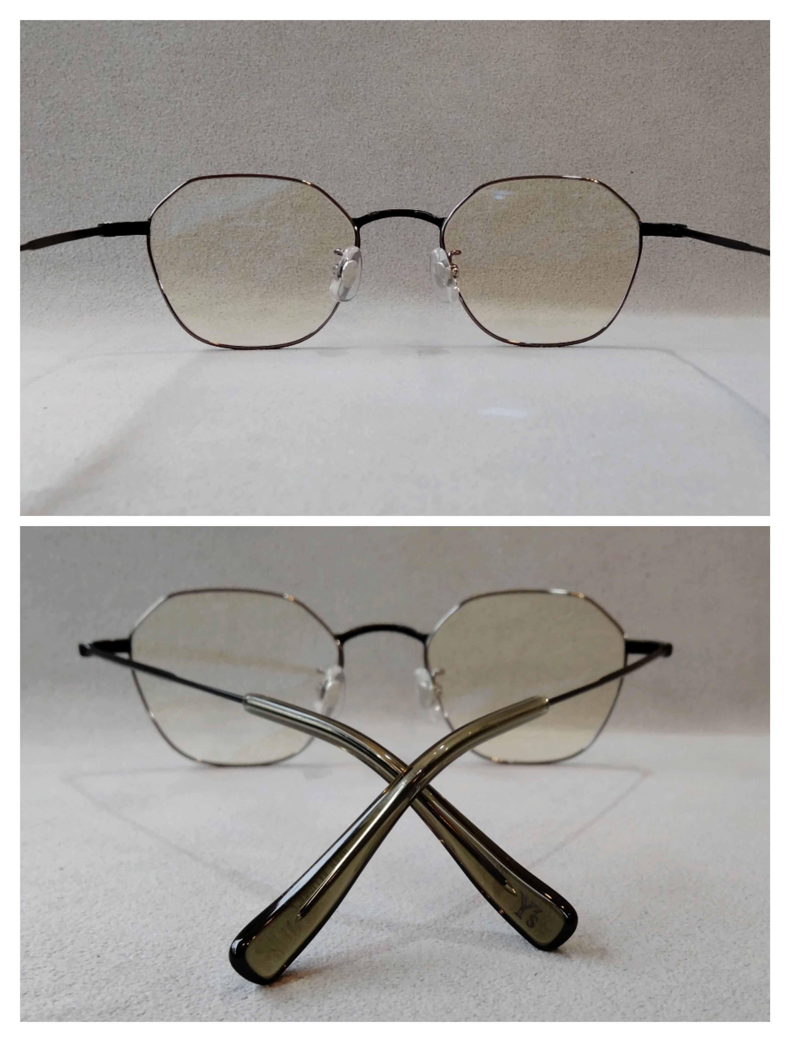 Y's (ワイズ) EYEWEAR 81-0020-3 // BLACK-Dark Grey ［France MADE