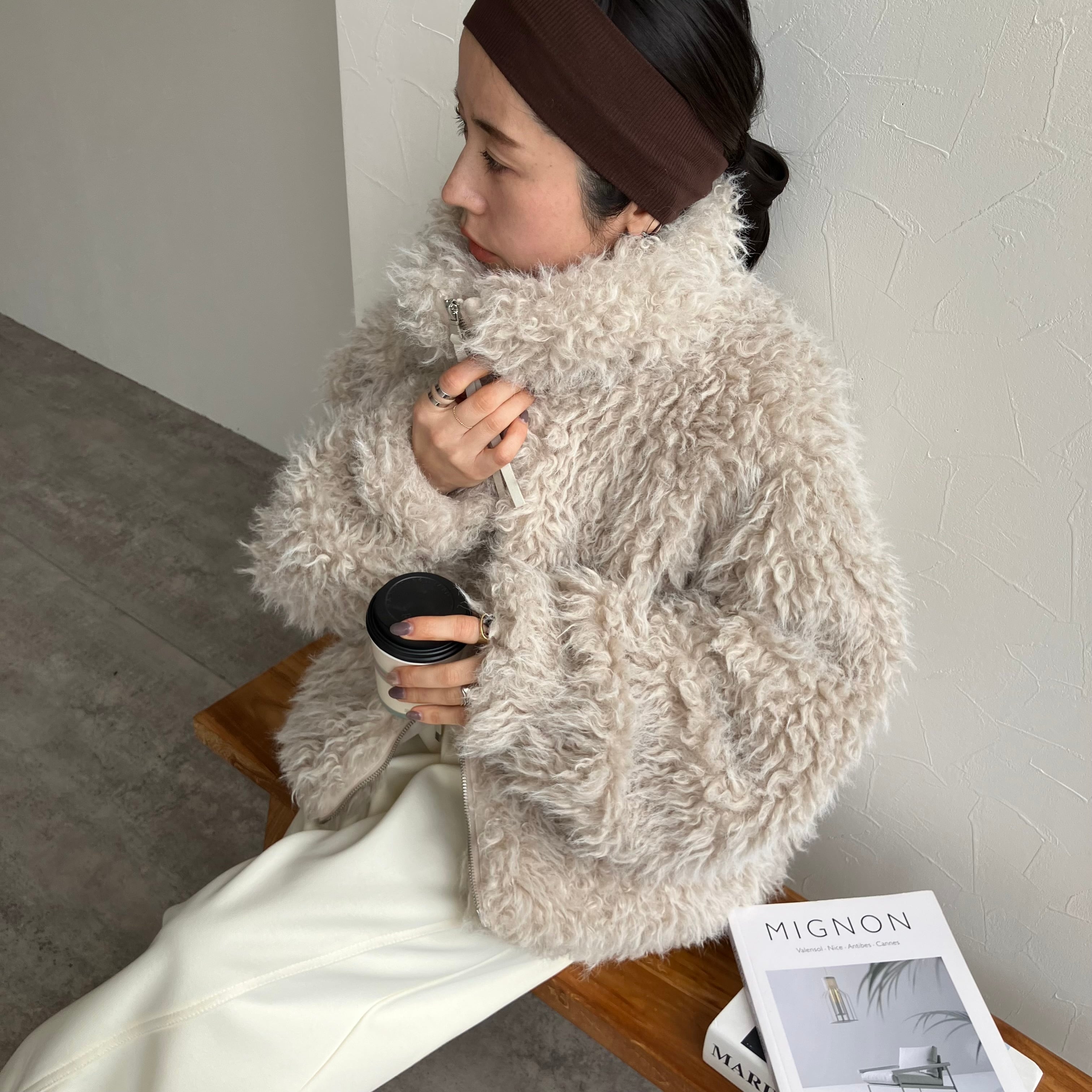 ミックスシープファーブルゾン※一部予約商品です※【p246987-z】宅配便