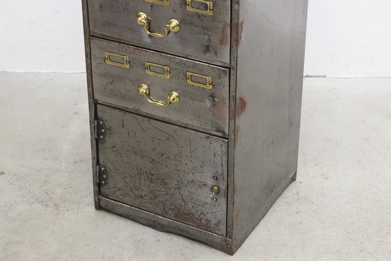 英国 イギリス ヴィンテージ メタルキャビネット ドロワー チェスト