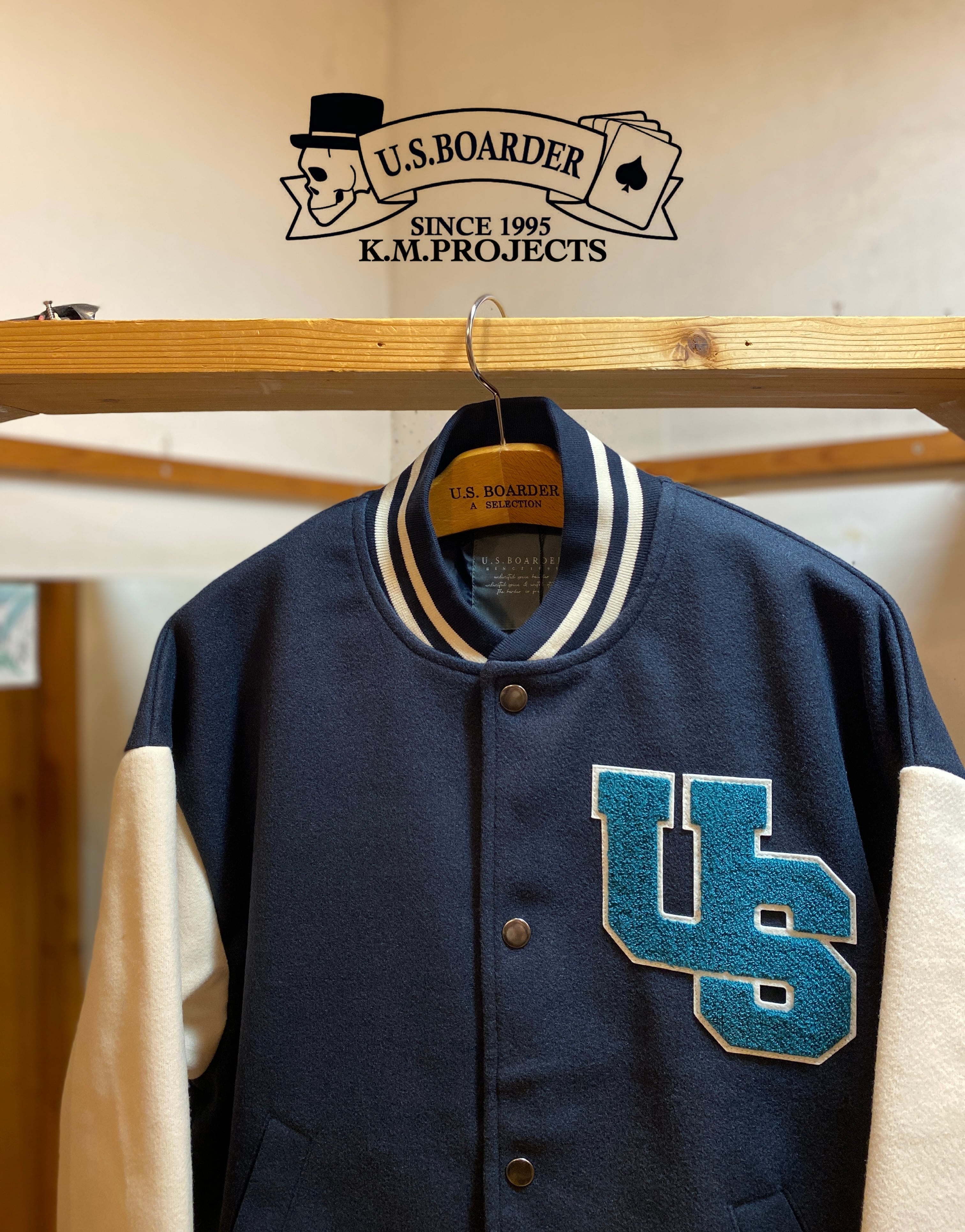 U.S.BOARDER 新ウールスタジャン Stadium jacket スタジアムジャケット
