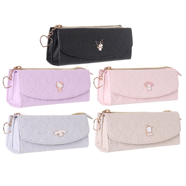 Z24185】サンリオ合皮型押しミラーカブセポーチ | AXCIS