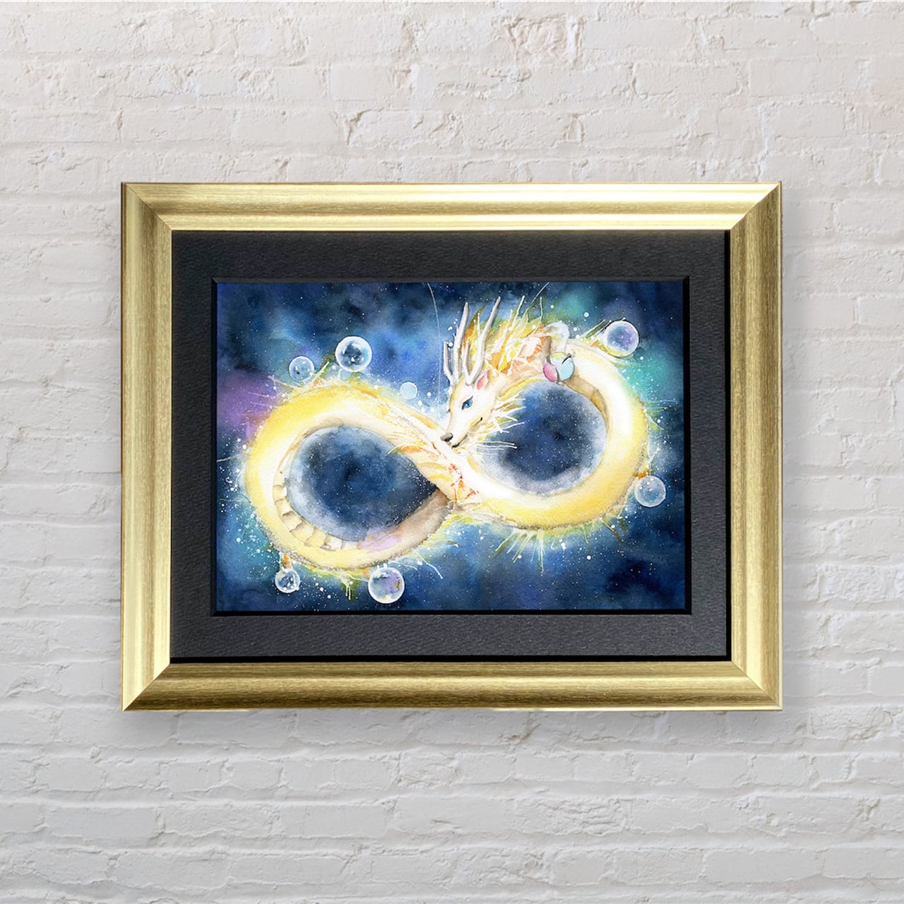 龍神の絵 『 金龍 』複製画 小サイズ 金龍の絵 | 幸せの水彩画