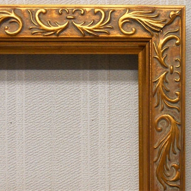 額縁アンティークおしゃれフレーム金10-6512額縁サイズ120mm×120mm