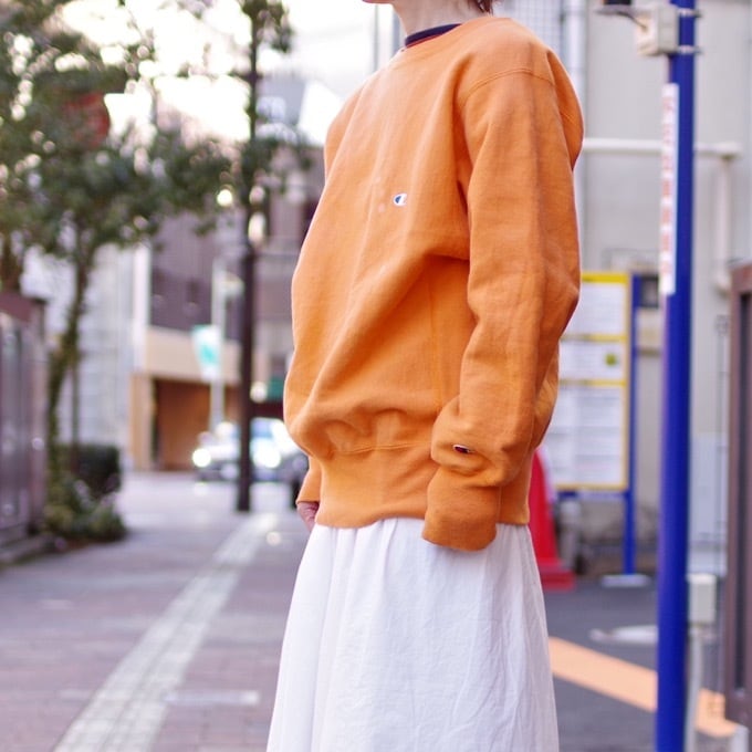 Orange !! 1990s Champion Reverse Weave Size M / 90年代