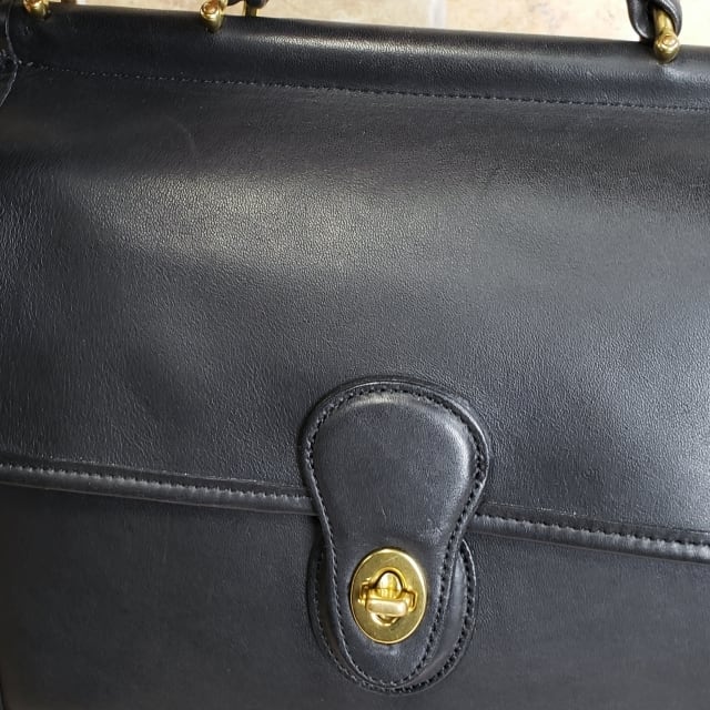 美品 オールドコーチ ☆USA製 ウィリス ターンロック レザー 2WAY