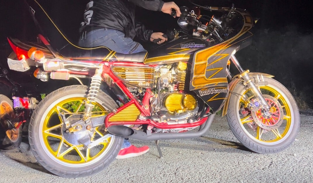 GS400/GSX400E/ザリ/ゴキ 猪管3 メガサイクロン 外伝 耐熱ブラック