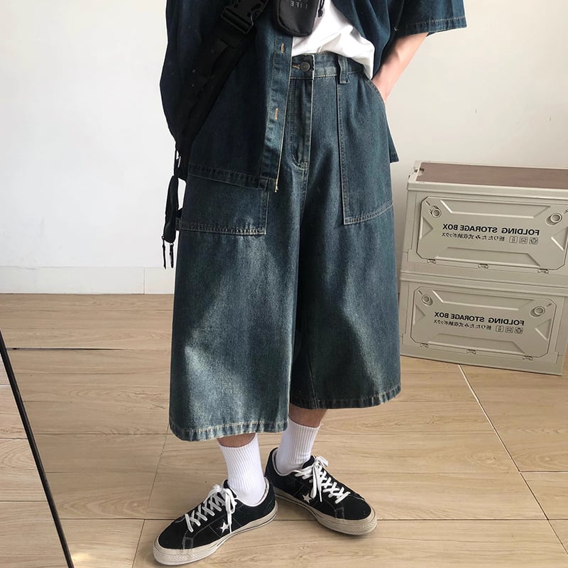 RICHMAN七分丈ワイドレッグデニムパンツ | mblueshop