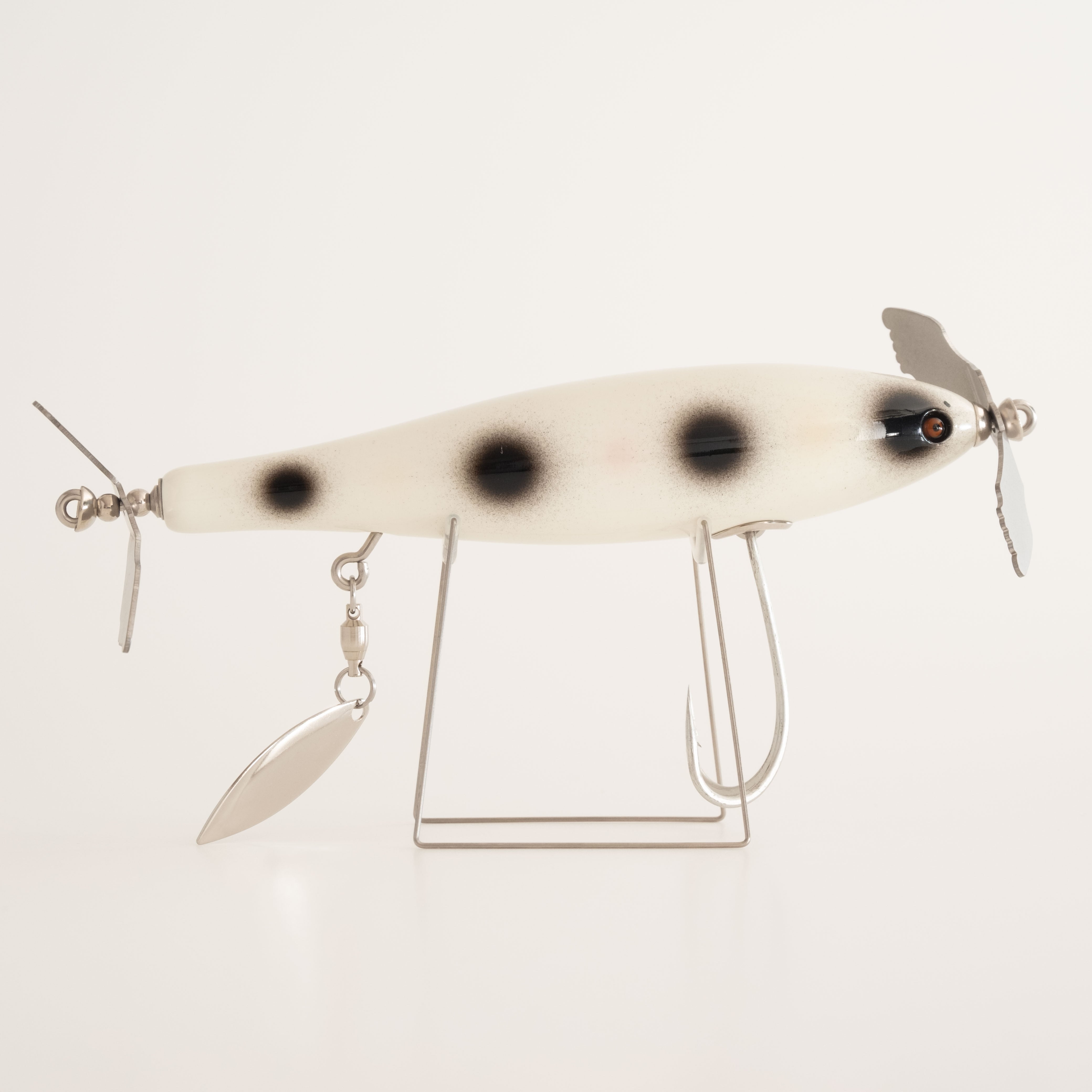 痴虫（ チムシ）海馬オリジナルWSルアー 白ホネスポット Soak up the