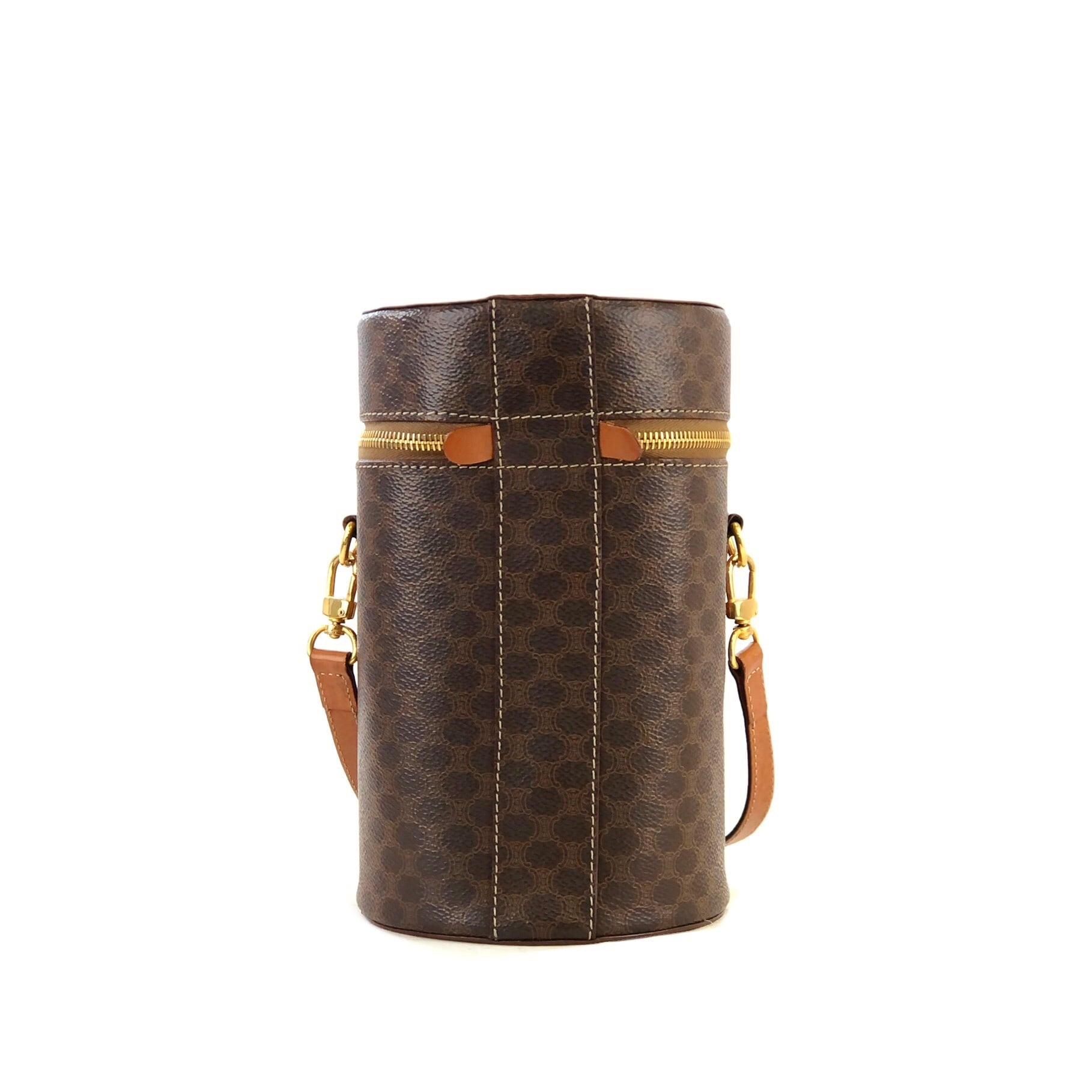 CELINE セリーヌ マカダム トリオンフ ブラゾン PVC×レザー 筒形