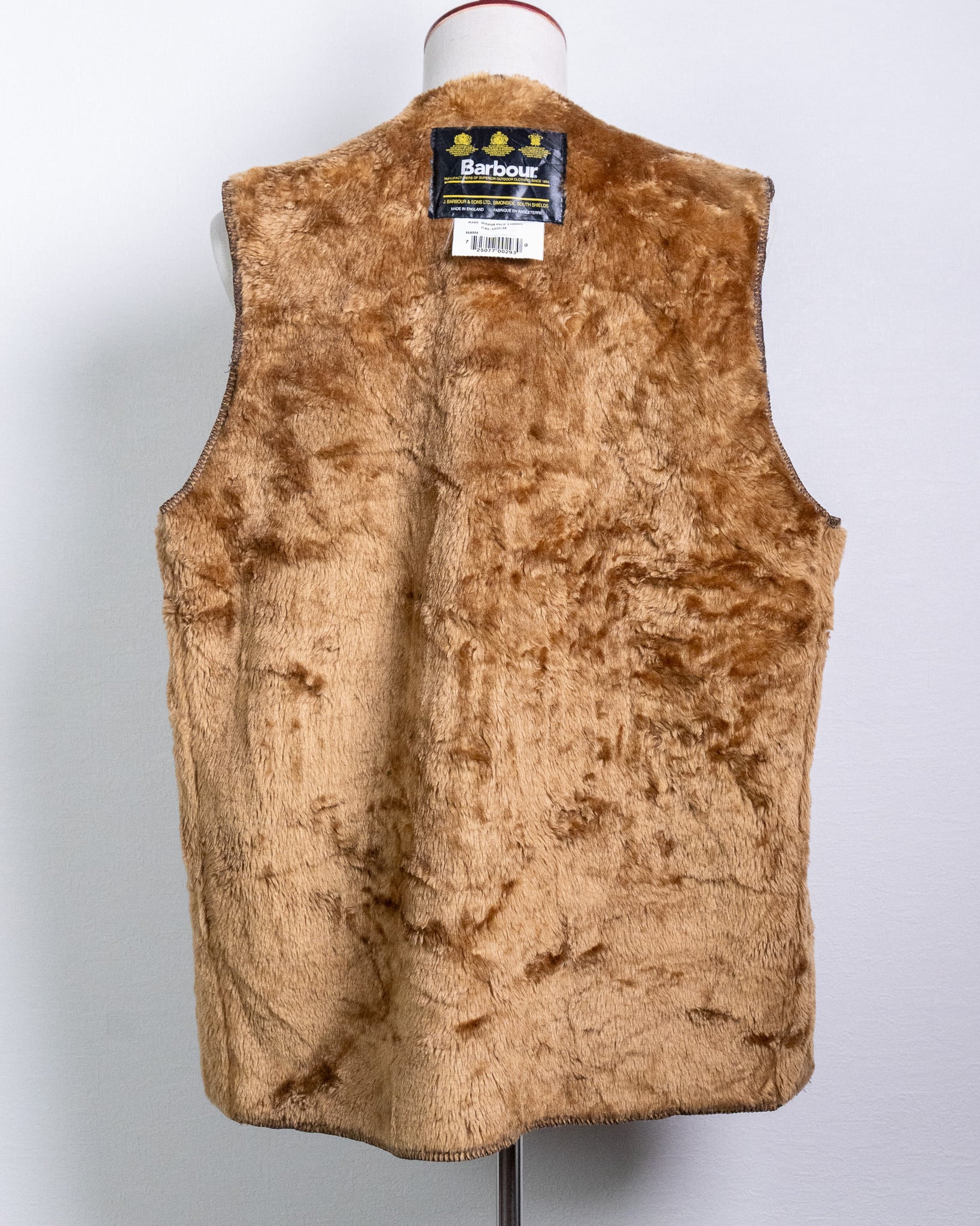 A295】Barbour 3warrant Pile Linner Vest 