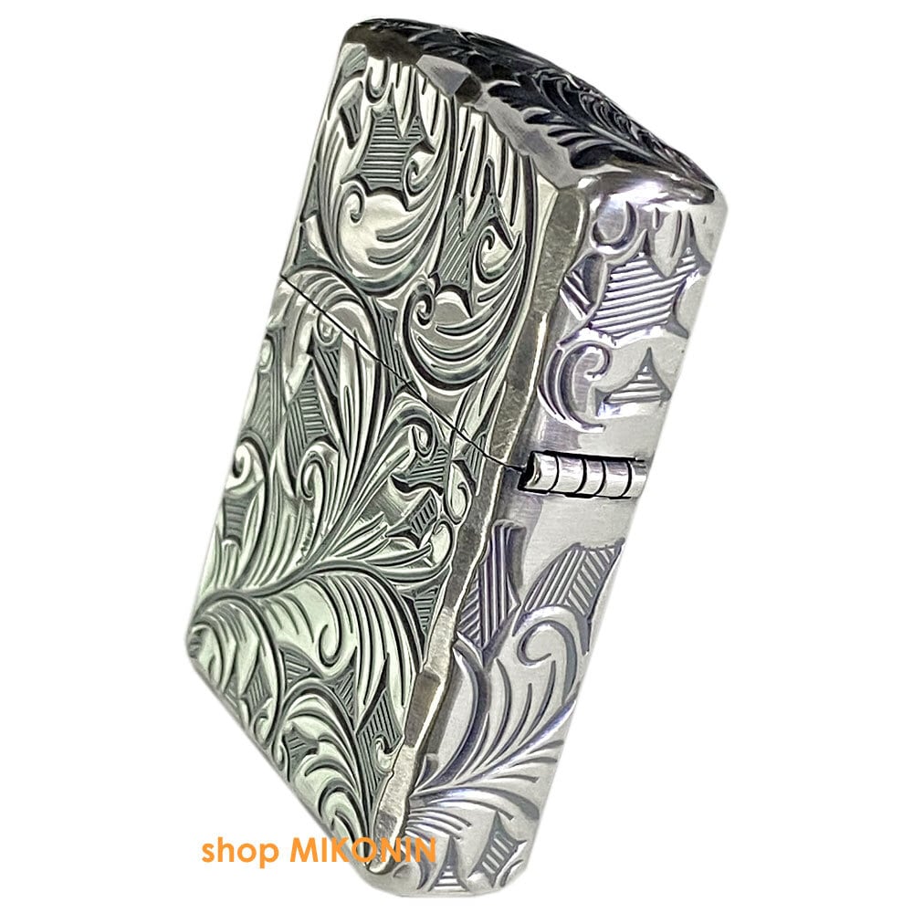 ZIPPO アーマー リーフ 5面 深彫り彫刻 銀いぶし 5NC-LEAF(S) 唐草