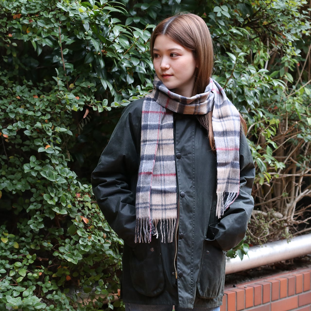 Barbour バブアー USC0002 タータン ラムズウール カシミア マフラー