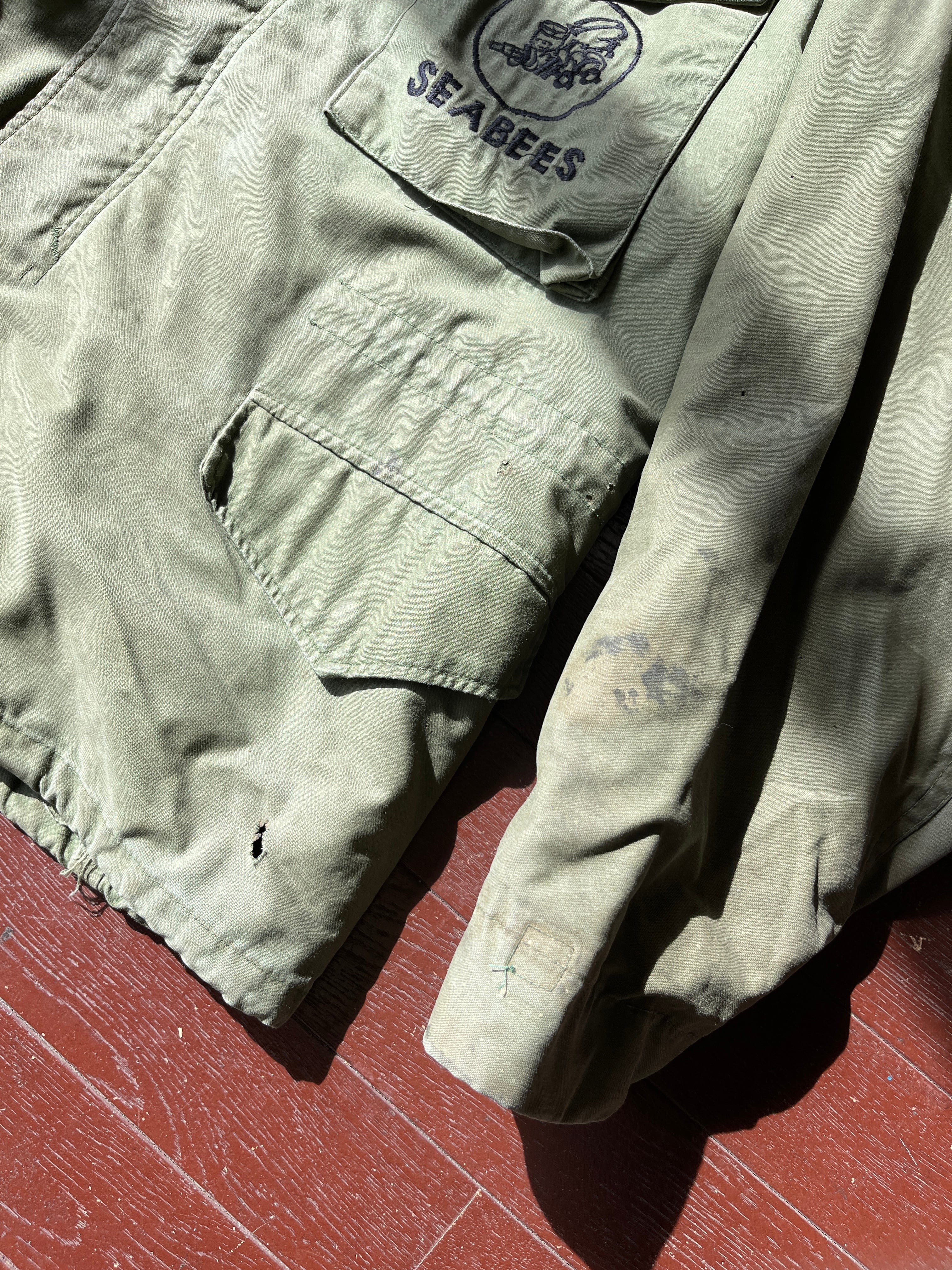 Regular / Medium】70s〜 M-65 Field JKT U.S.NAVY Seabees アメリカ軍