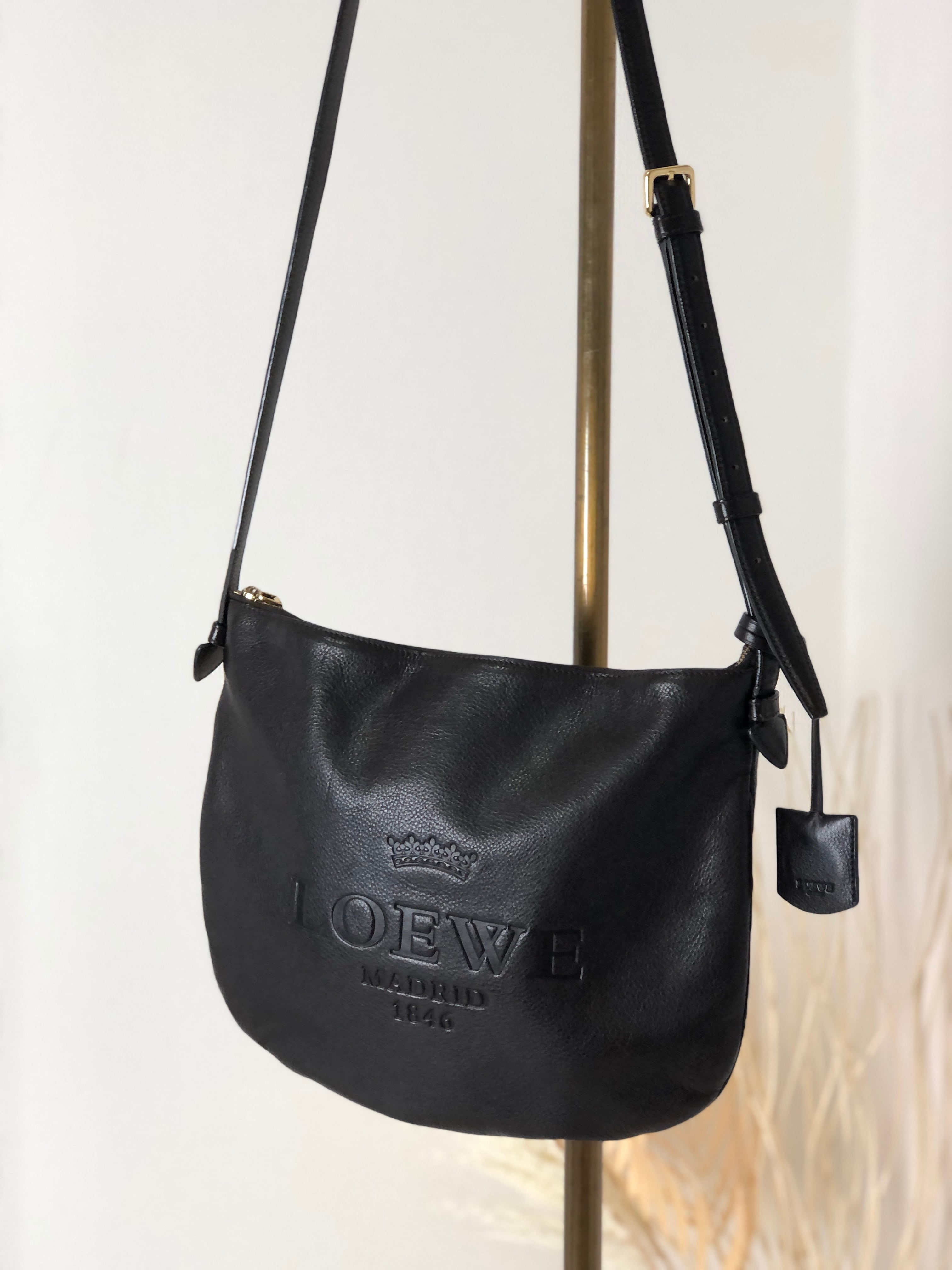 LOEWE ロエベ ヘリテージ レザー ショルダーバッグ ブラウン vintage