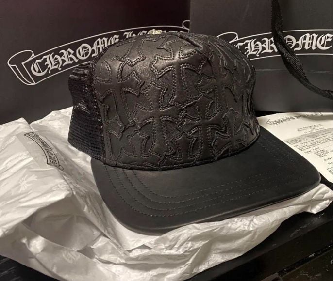 CHROME HEARTS クロムハーツ レザー クロスパッチ キャップ | chromehearts