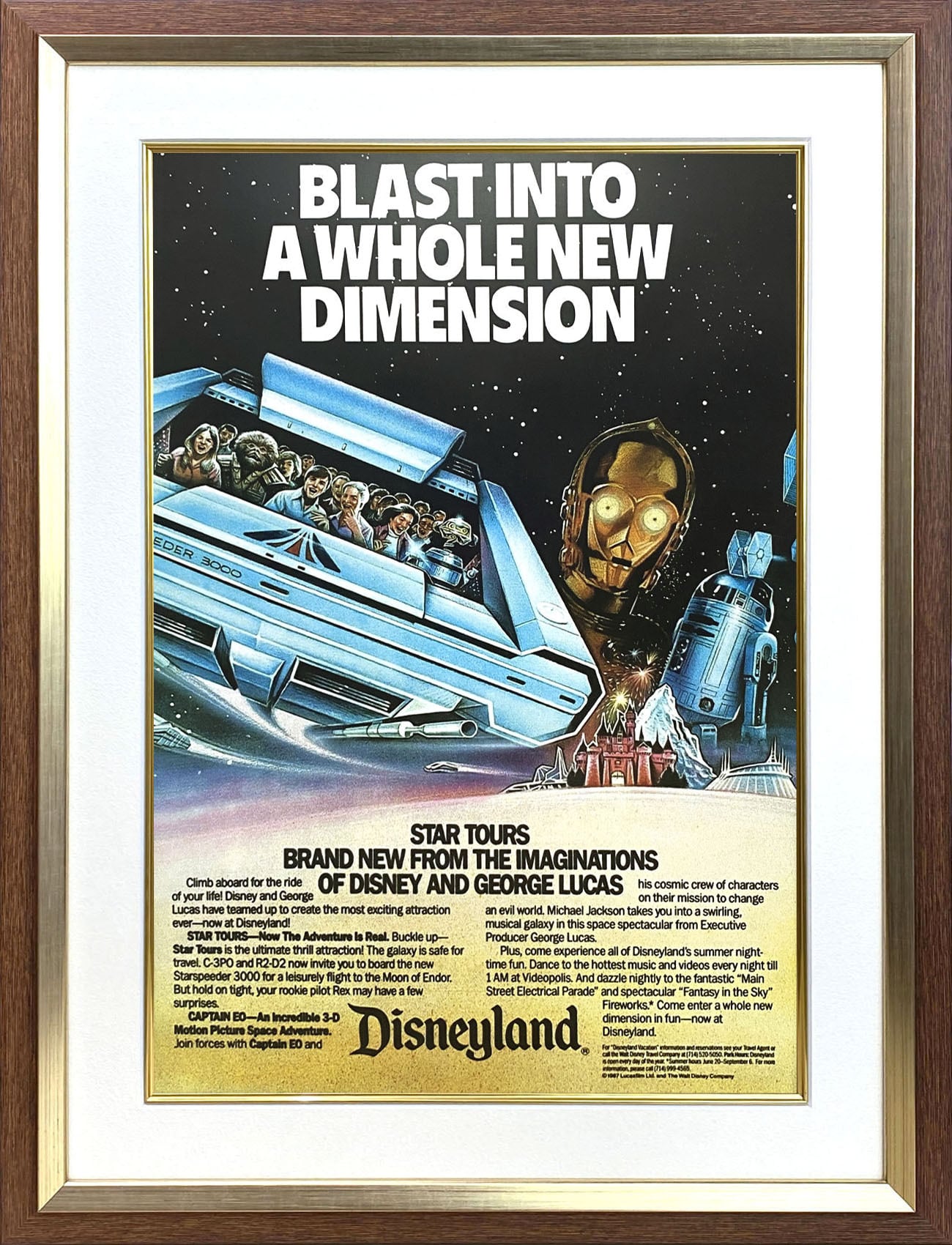 ディズニー テーマパーク ポスター「トゥモローランド/スター ツアーズ