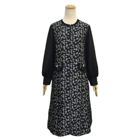 スーパービューティー ワンピース 花柄ジャガード織 袖切替 2426014