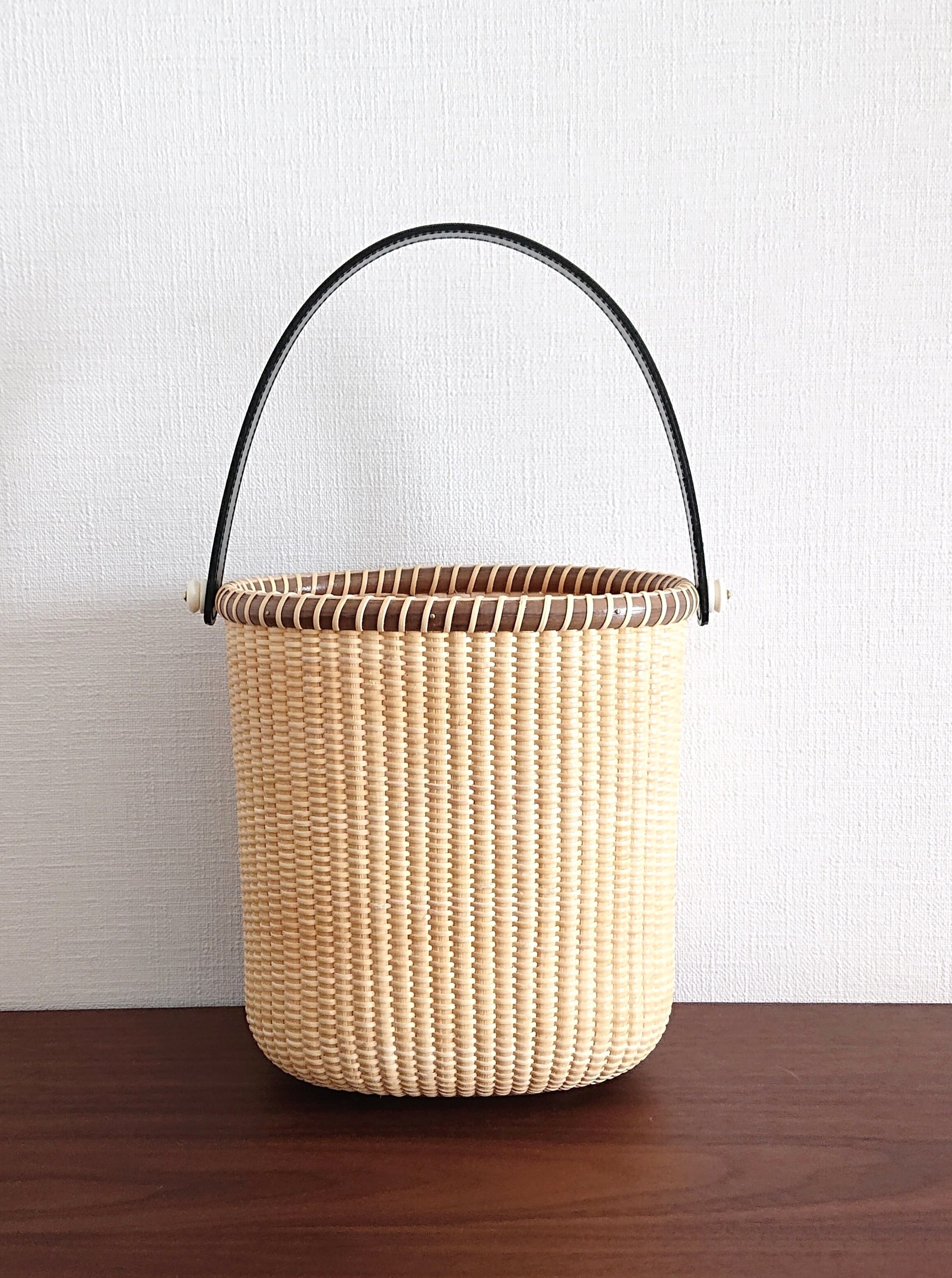 受注製作】ナンタケットバスケット(トート型 10インチL・ハンドル