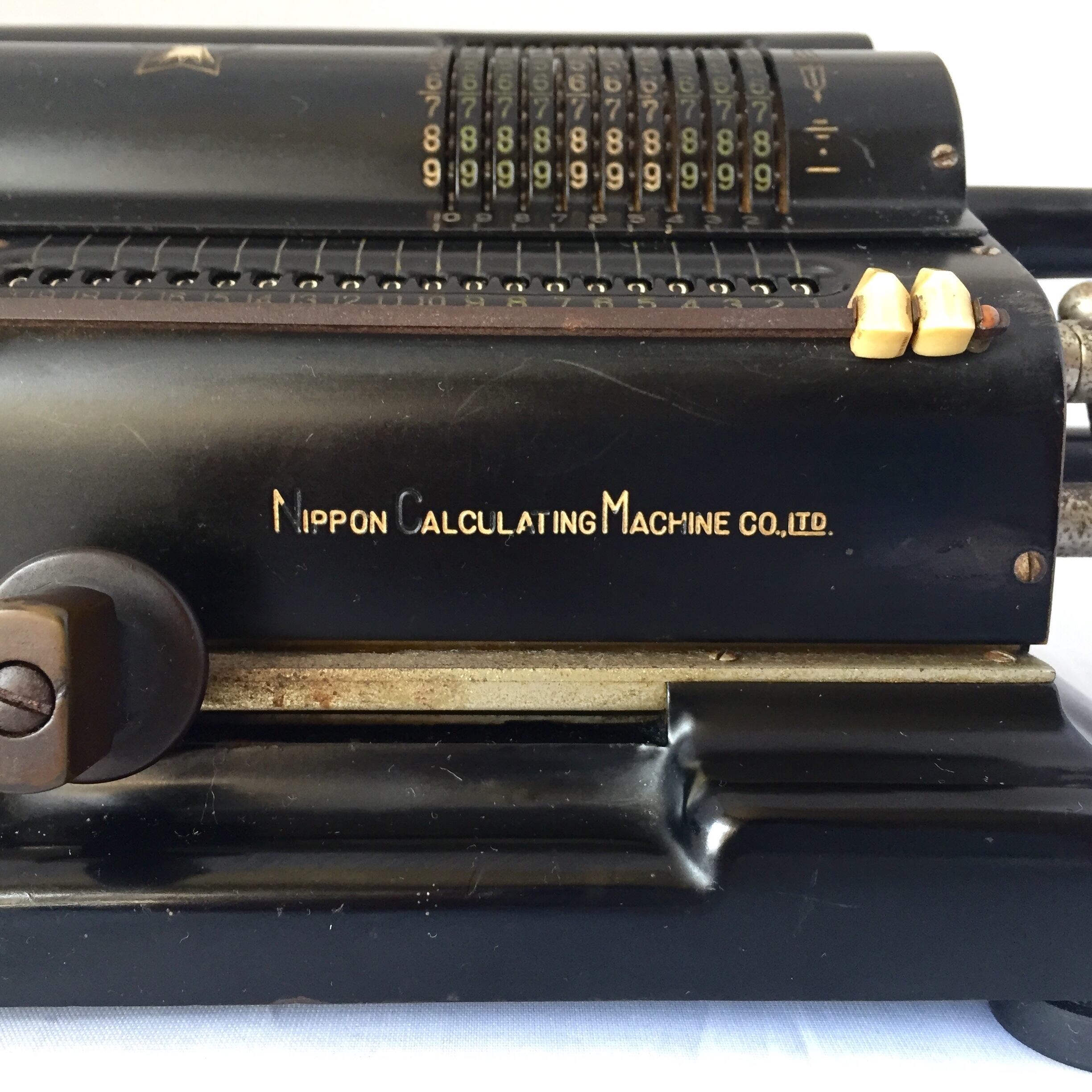 昭和レトロ 日本計算機株式会社 富士星印 手回し計算機 手動計算機