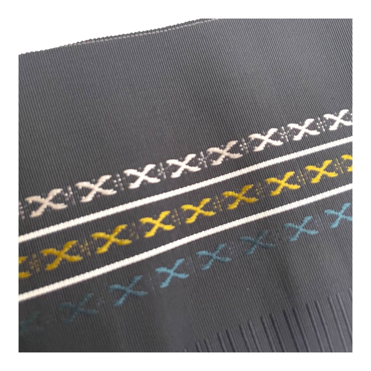 手作り 正絹 二部式 軽装名古屋帯 博多織 チャコールグレー | 枯淡衣布