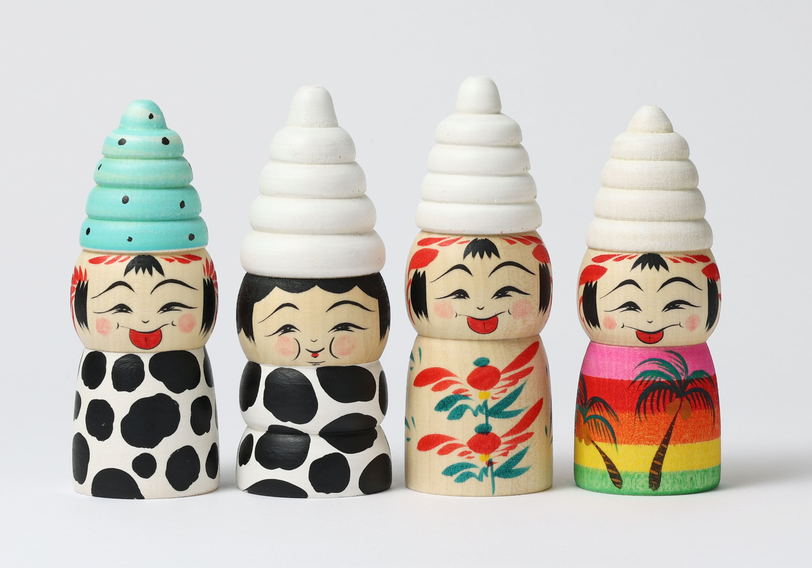 ソフトクリームこけし Ice cream kokeshi doll | 平賀輝幸工人 作並系