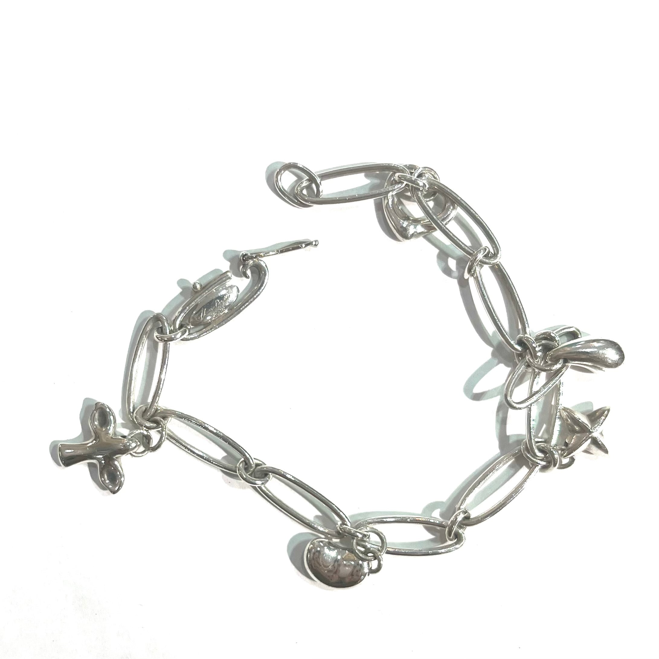 希少モデル【TIFFANY&CO. 】 2056 5チャームチェーンブレスレット