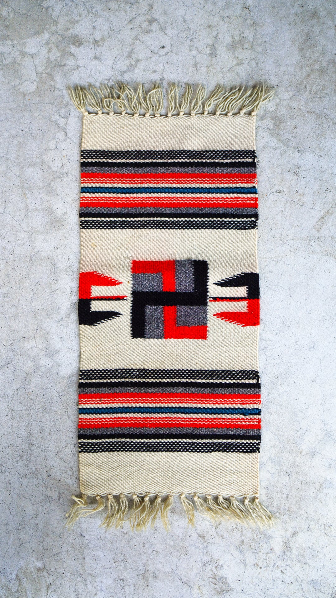 1920-1930s】チマヨ 卍 スワスティカ ラグ 《ネイティブアメリカン