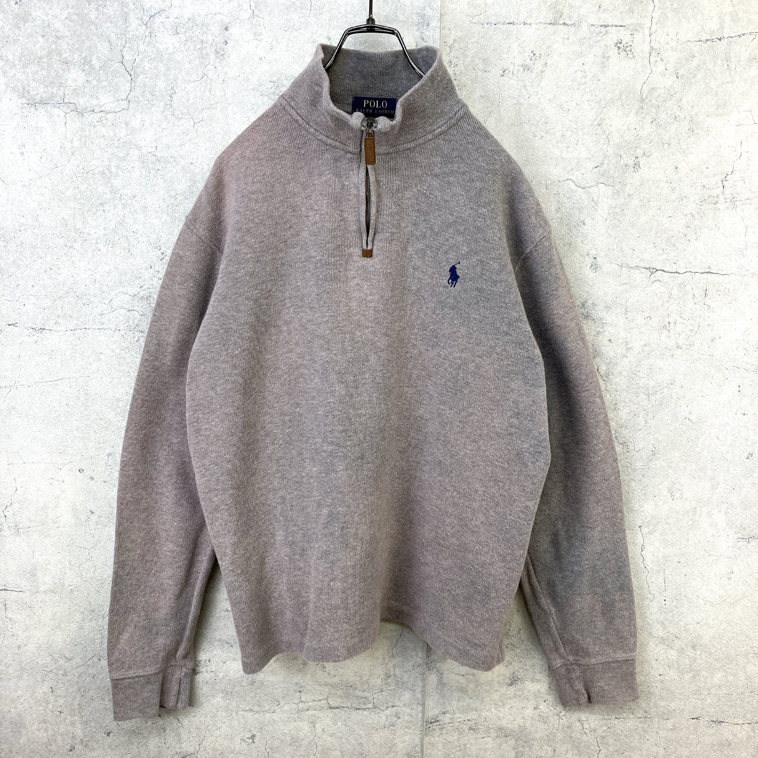 ラルフローレン ハーフジップ ニットスウェット ポニー刺繍 | 古着屋mills